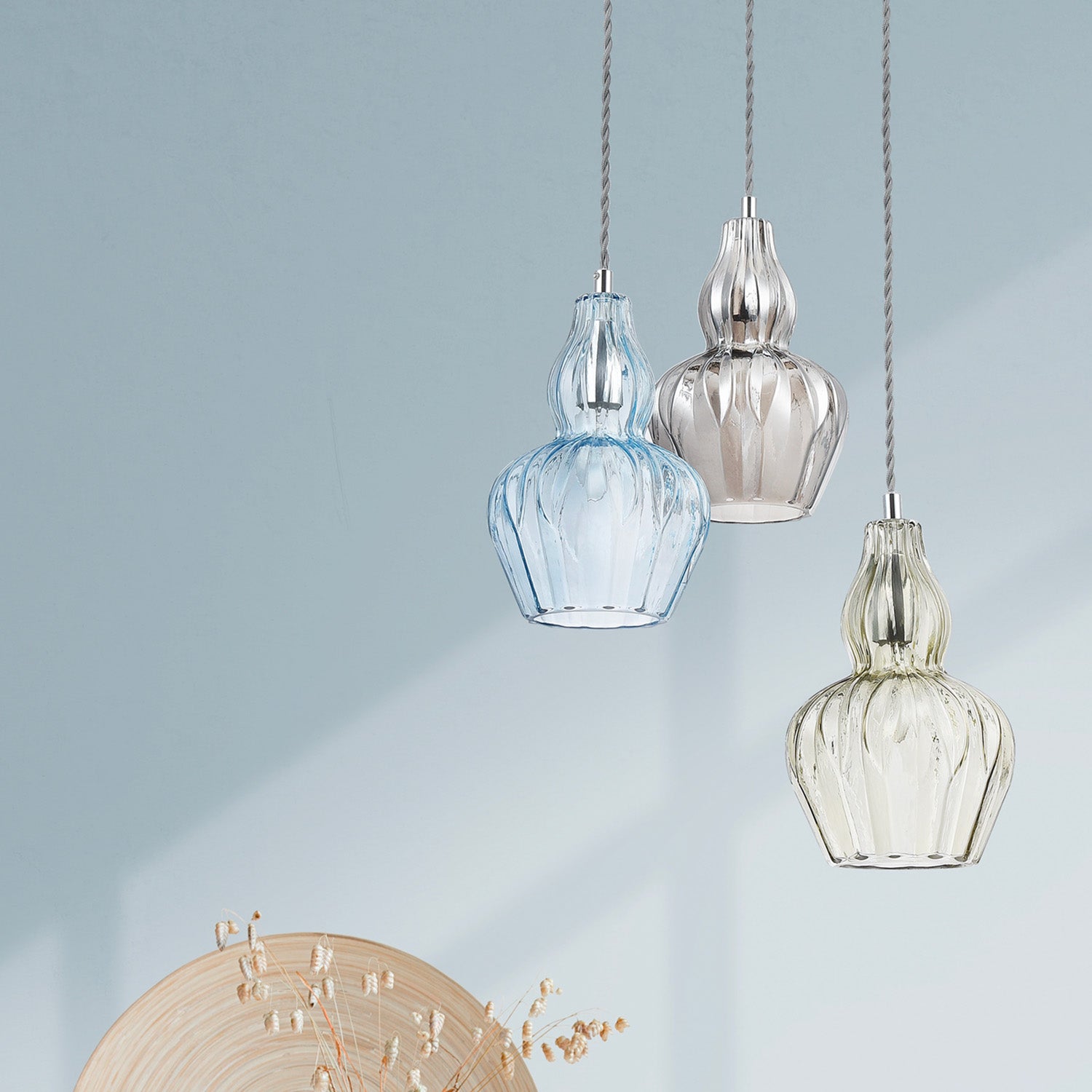 EUSTOMA - Vintage glass chandelier