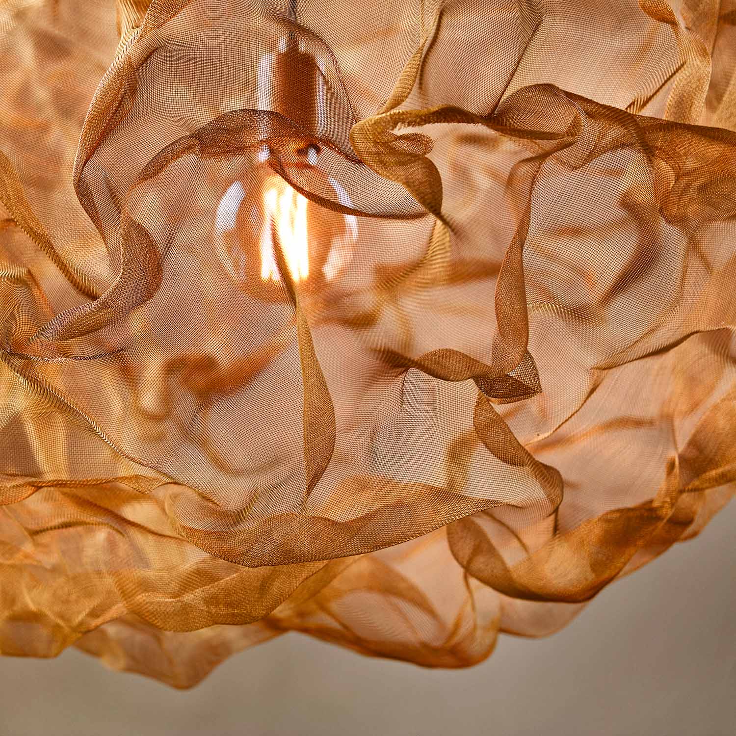 HEAT - Cloud-shaped chandelier in gray or golden steel