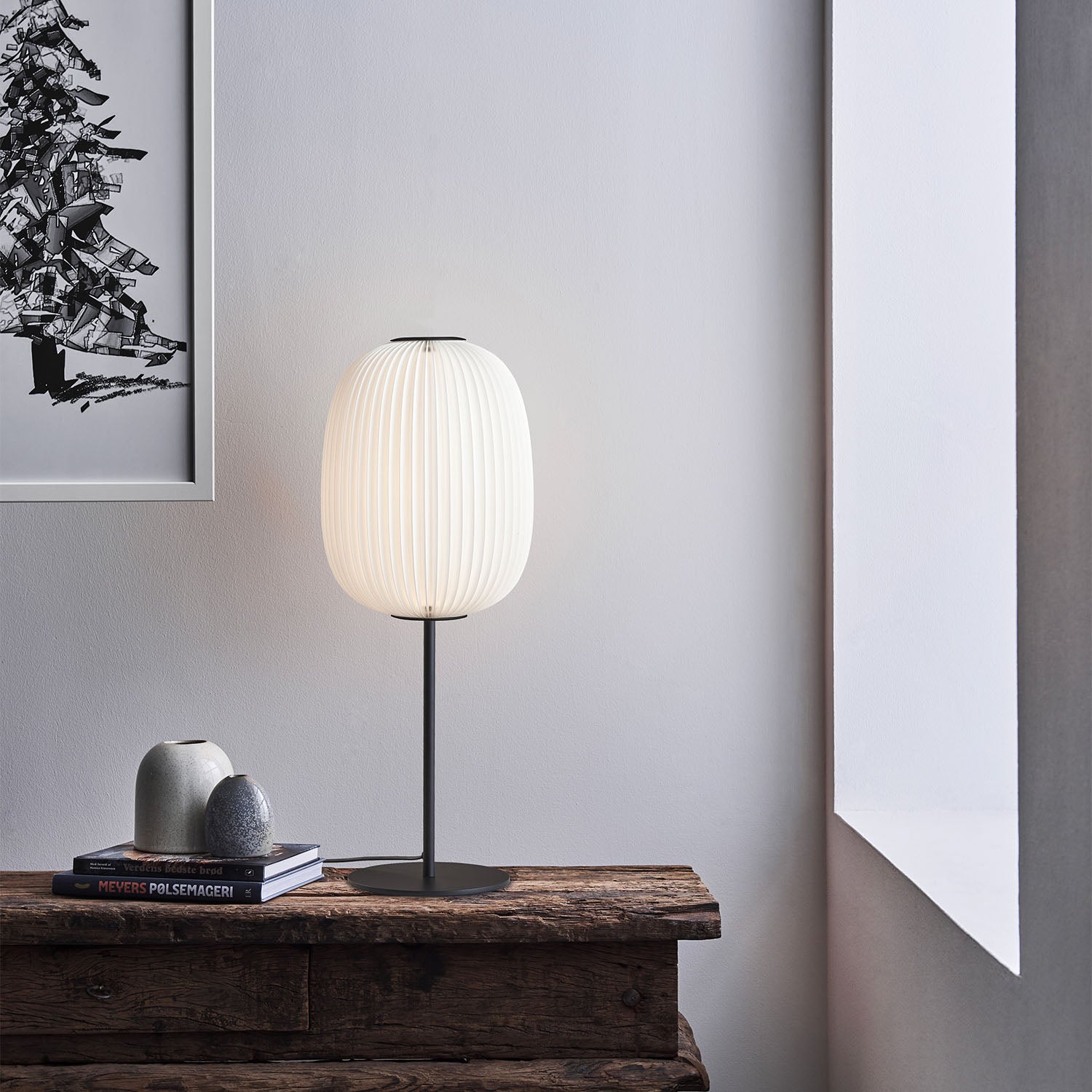 LAMELLA - Handmade table lamp pleated paper
