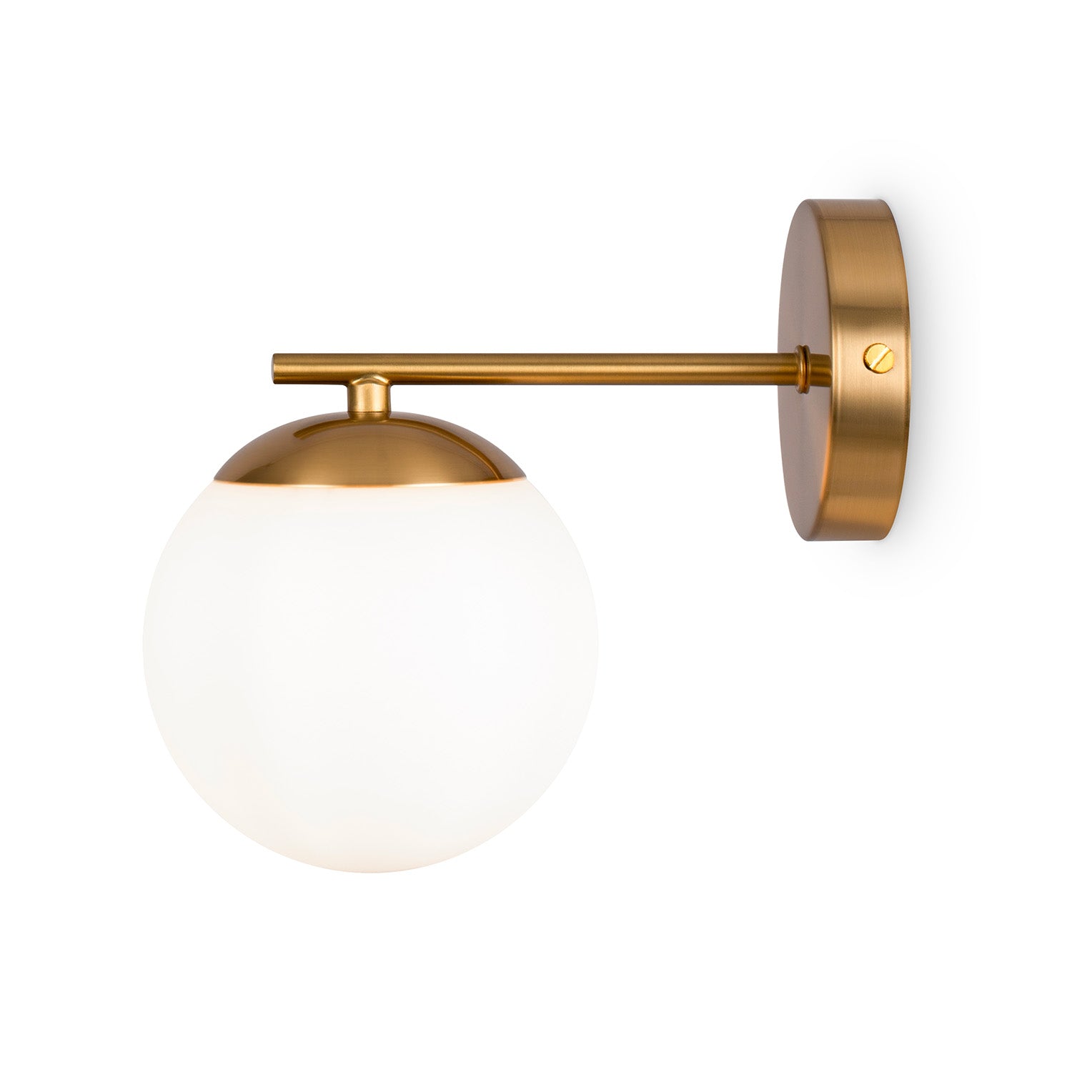 MARBLE - Gold Art Deco Wall Light with Glass Globe