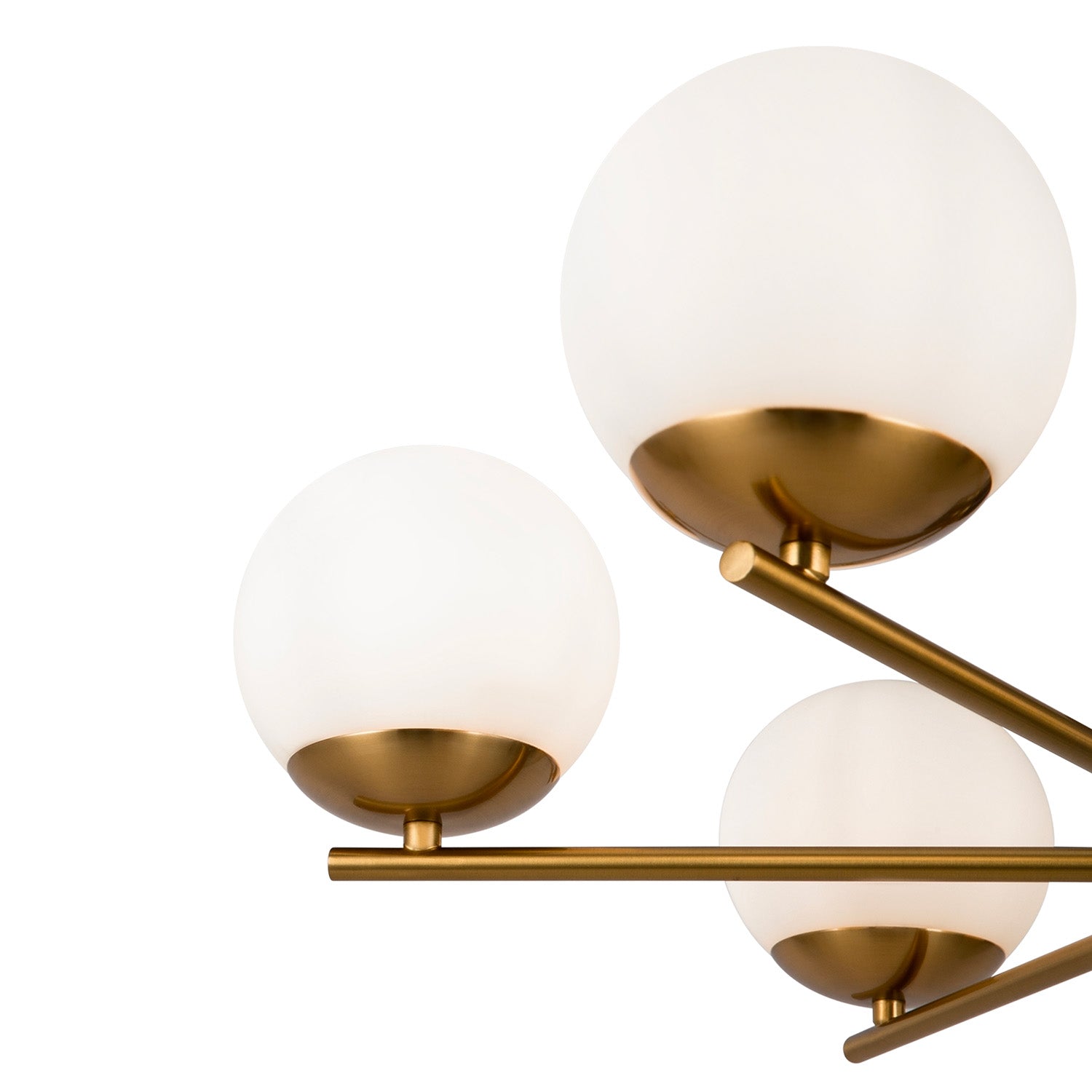 MARBLE - Lámpara dorada art déco con bolas de vidrio