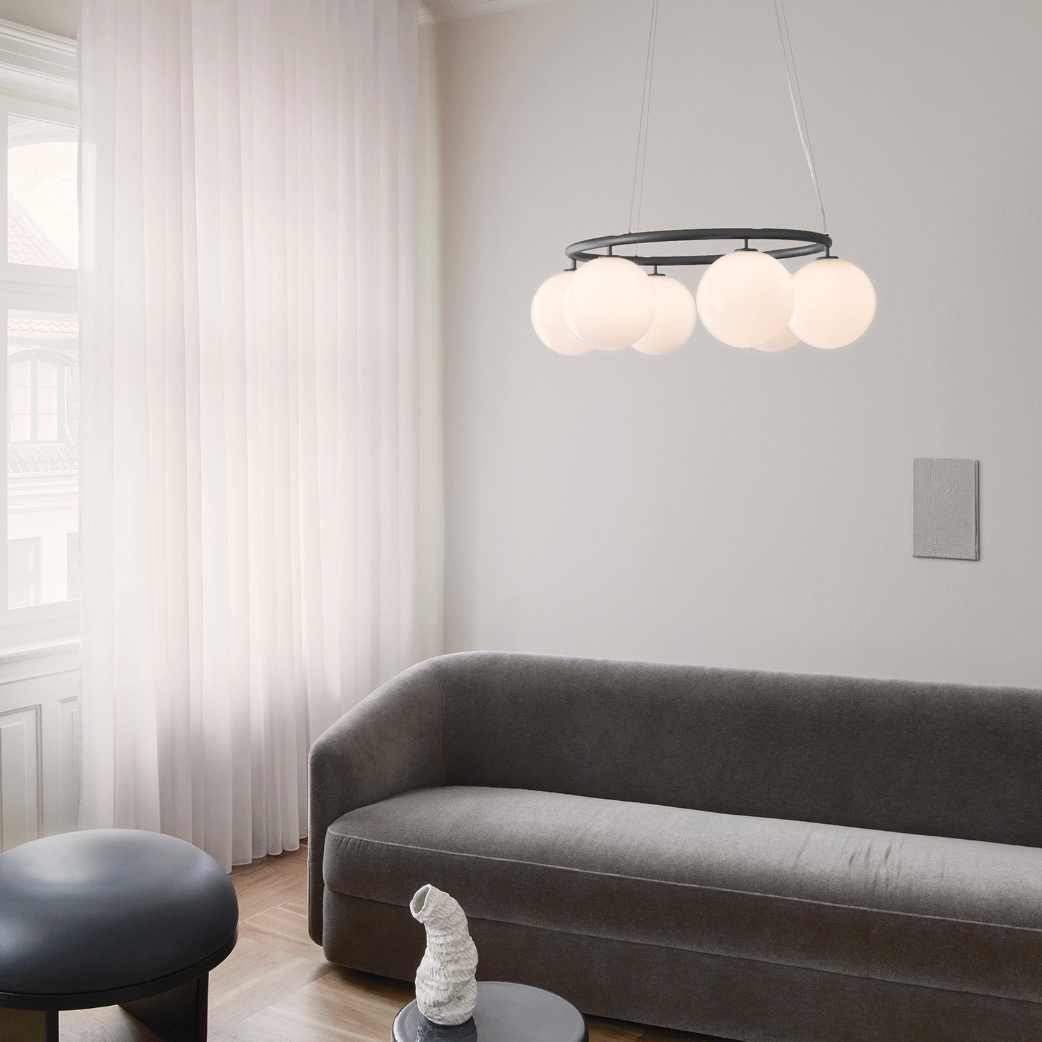 MIIRA Opal Circolare - Lampadario circolare elegante di alta gamma sala da pranzo