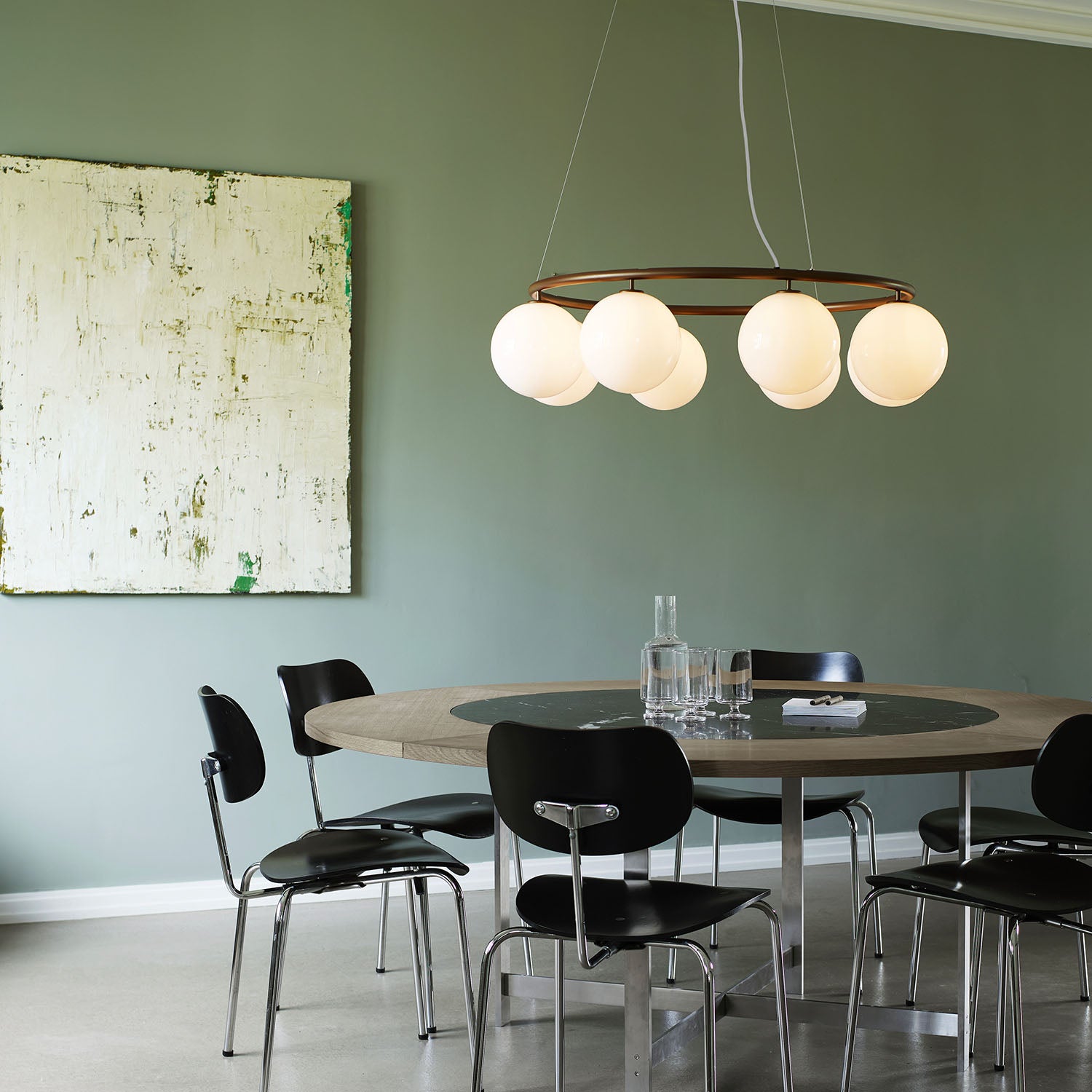 MIIRA Opal Circolare - Lampadario circolare elegante di alta gamma sala da pranzo