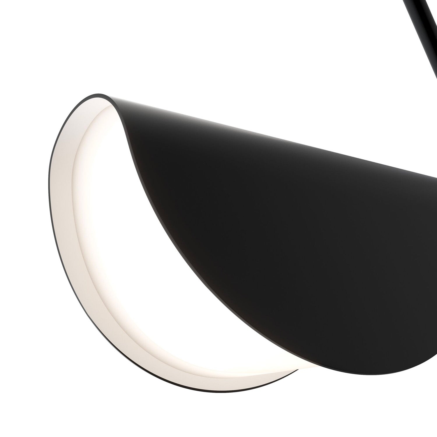 MOLLIS - Black pendant light, modern and design leaf shape