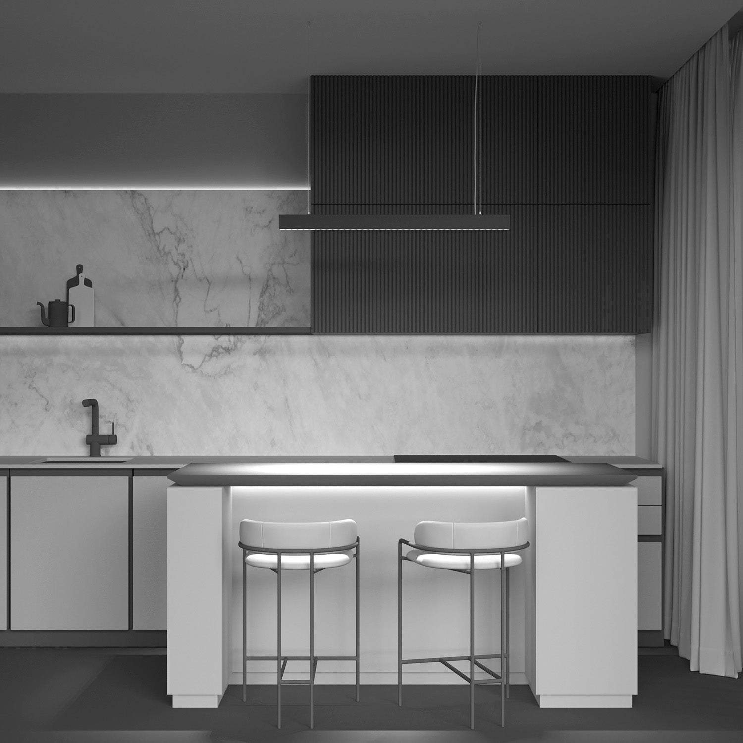 POINTS - Modern pendant light for dining room or island