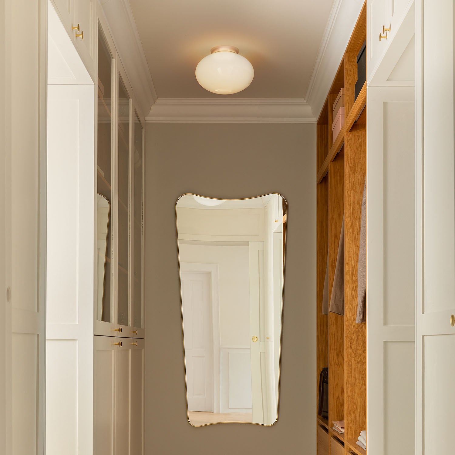 RIZZATTO 301 - Потолочный светильник эллипс белый из стекла, дизайн и уютный