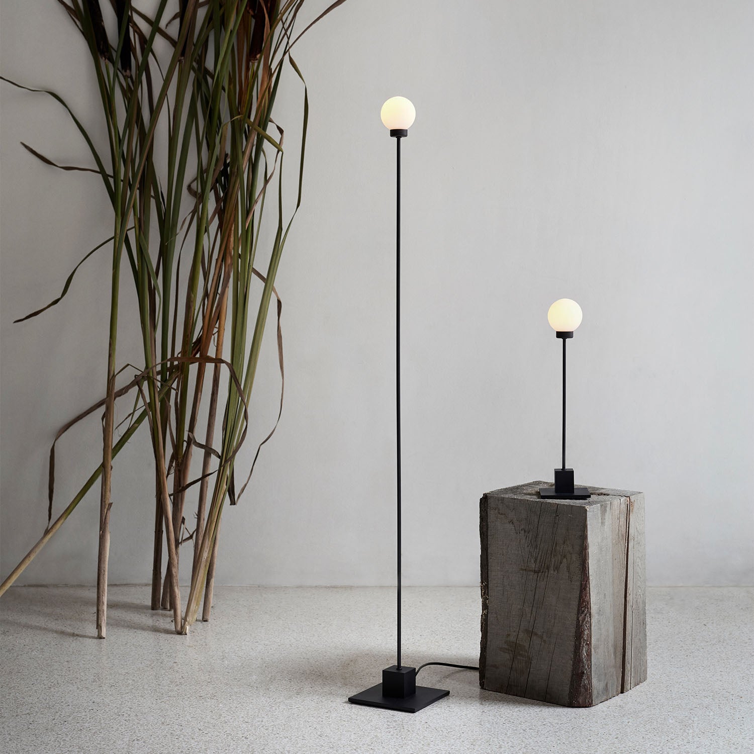 SNOWBALL - Lampada da terra a stelo per soggiorno minimalista, creazione di designer