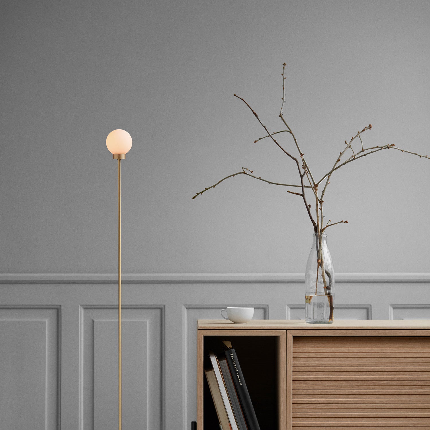 SNOWBALL - Lampada da terra a stelo per soggiorno minimalista, creazione di designer