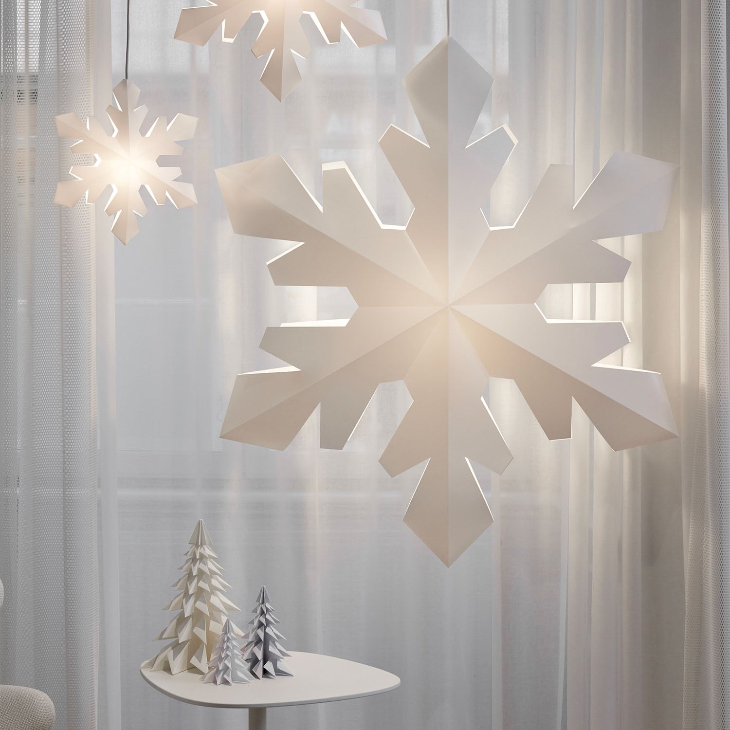 SNOWFLAKE - Suspension flocon de neige noël, fait-main en pvc