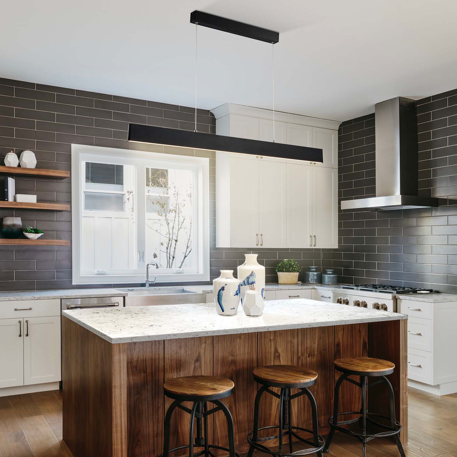 STEP - Long pendant light for island or dining room