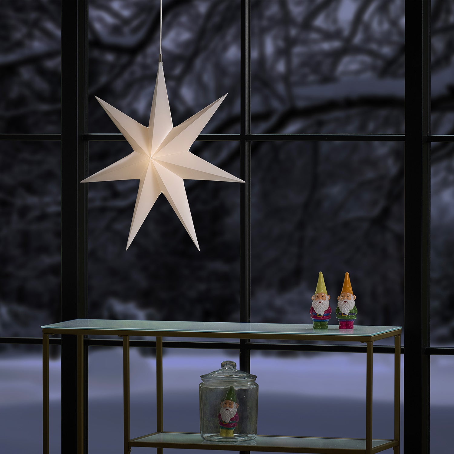 TWINKLE STAR - Suspension étoile en pvc blanc plié à la main