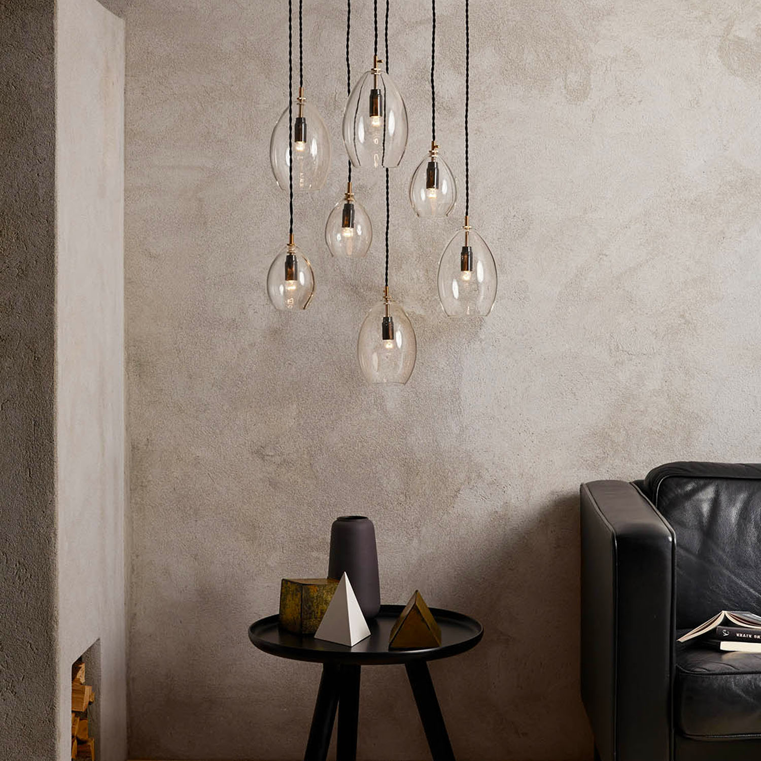 UNIKA - Vintage glass pendant light, designer creation