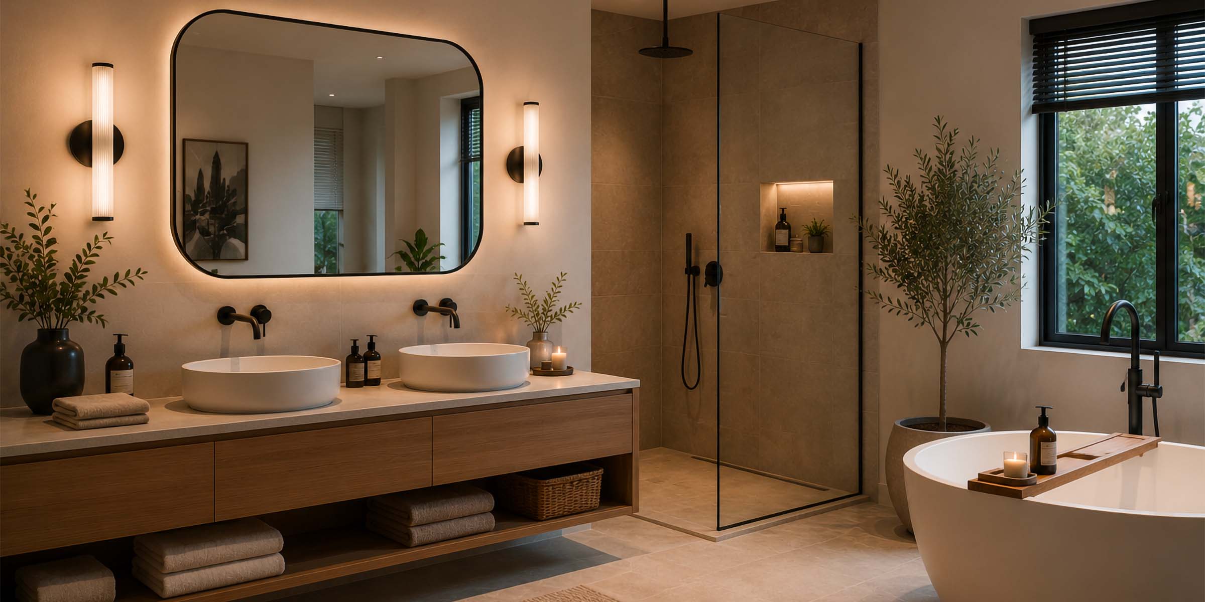 Quelle applique au-dessus d’un miroir rond ?