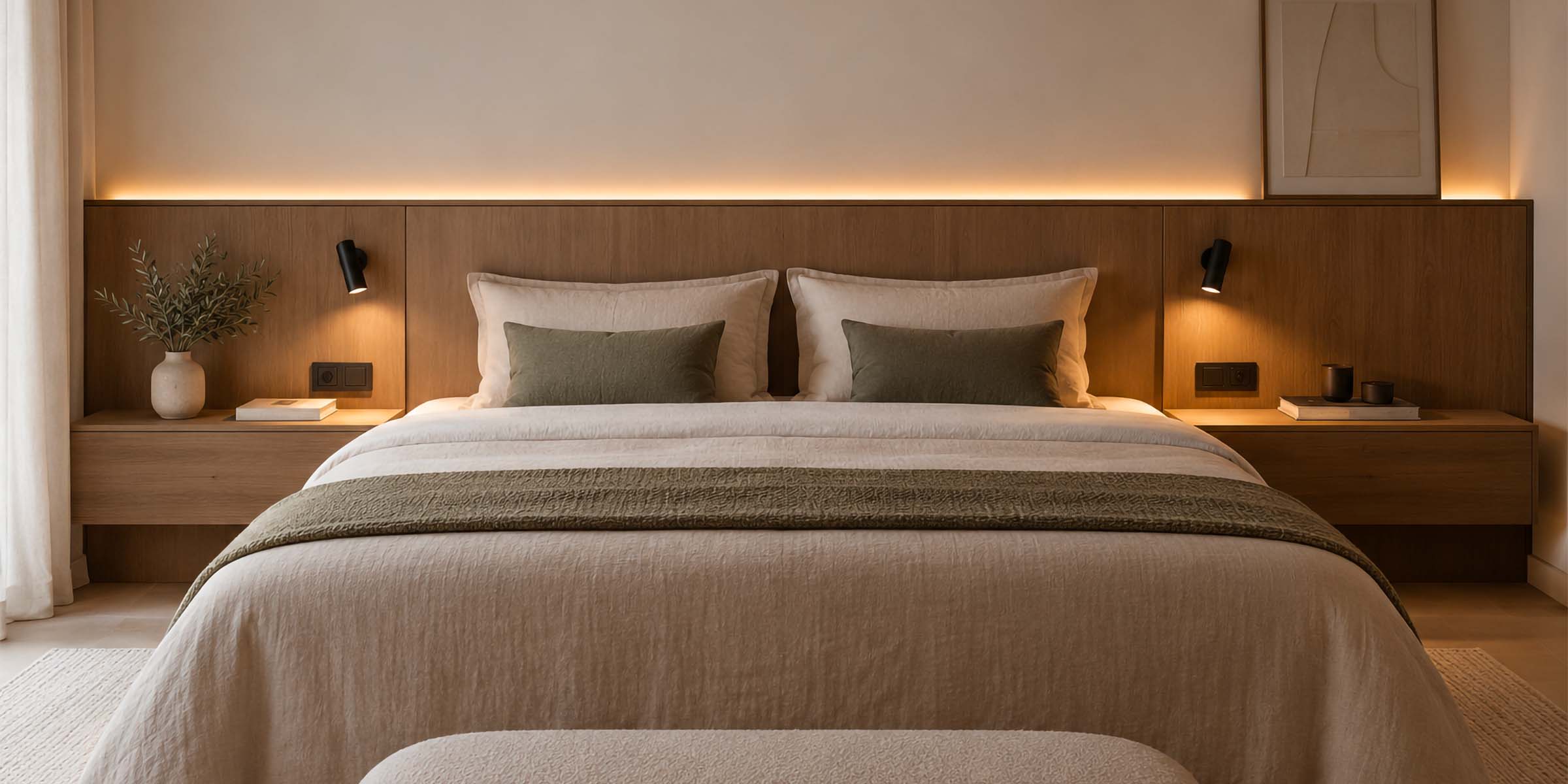 Comment créer une tête de lit sur toute la largeur du mur ?