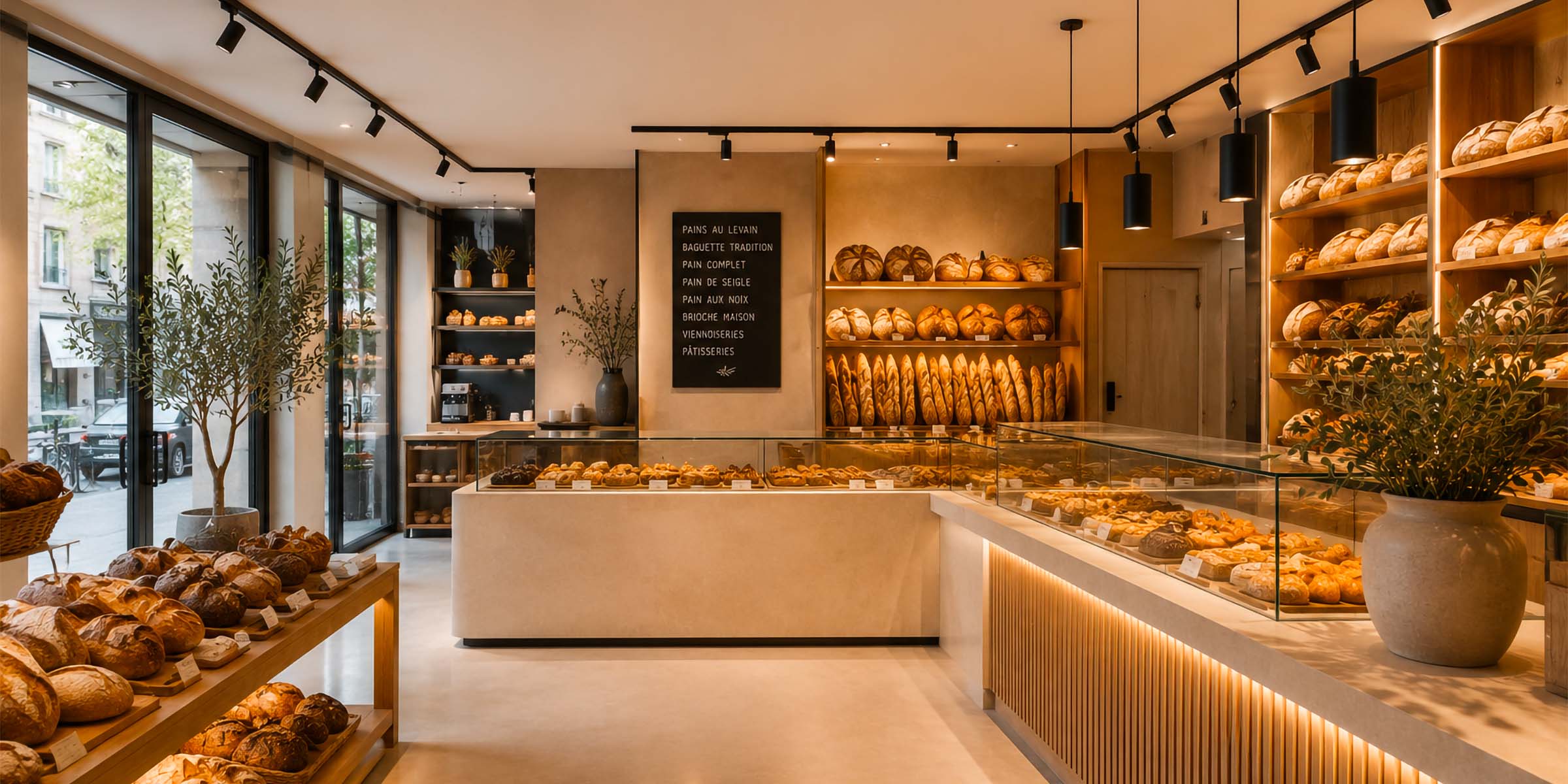Éclairage de boulangerie : mettre en valeur pains, pâtisseries et vitrine