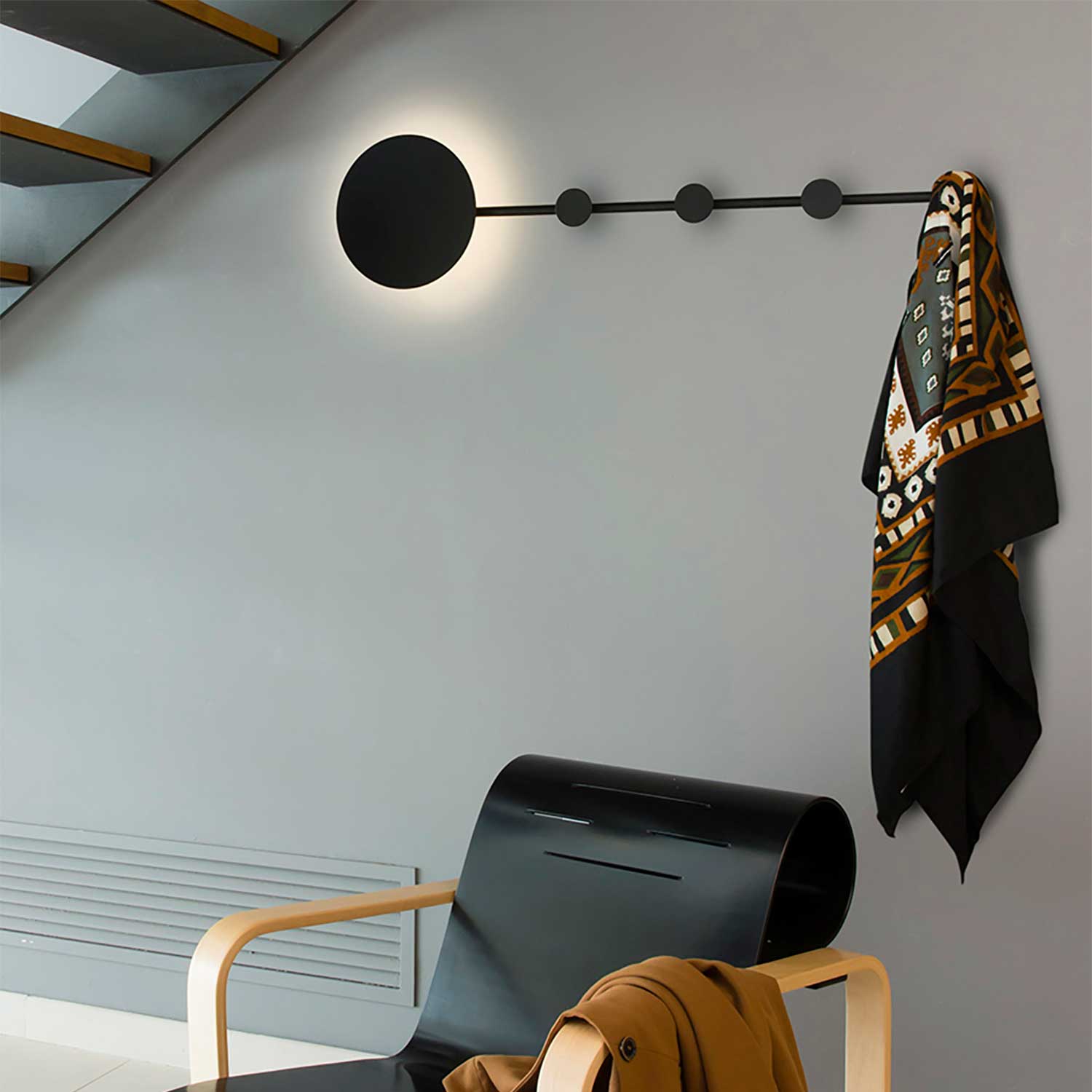 Han - Aplique de pared led perchero estilo contemporáneo
