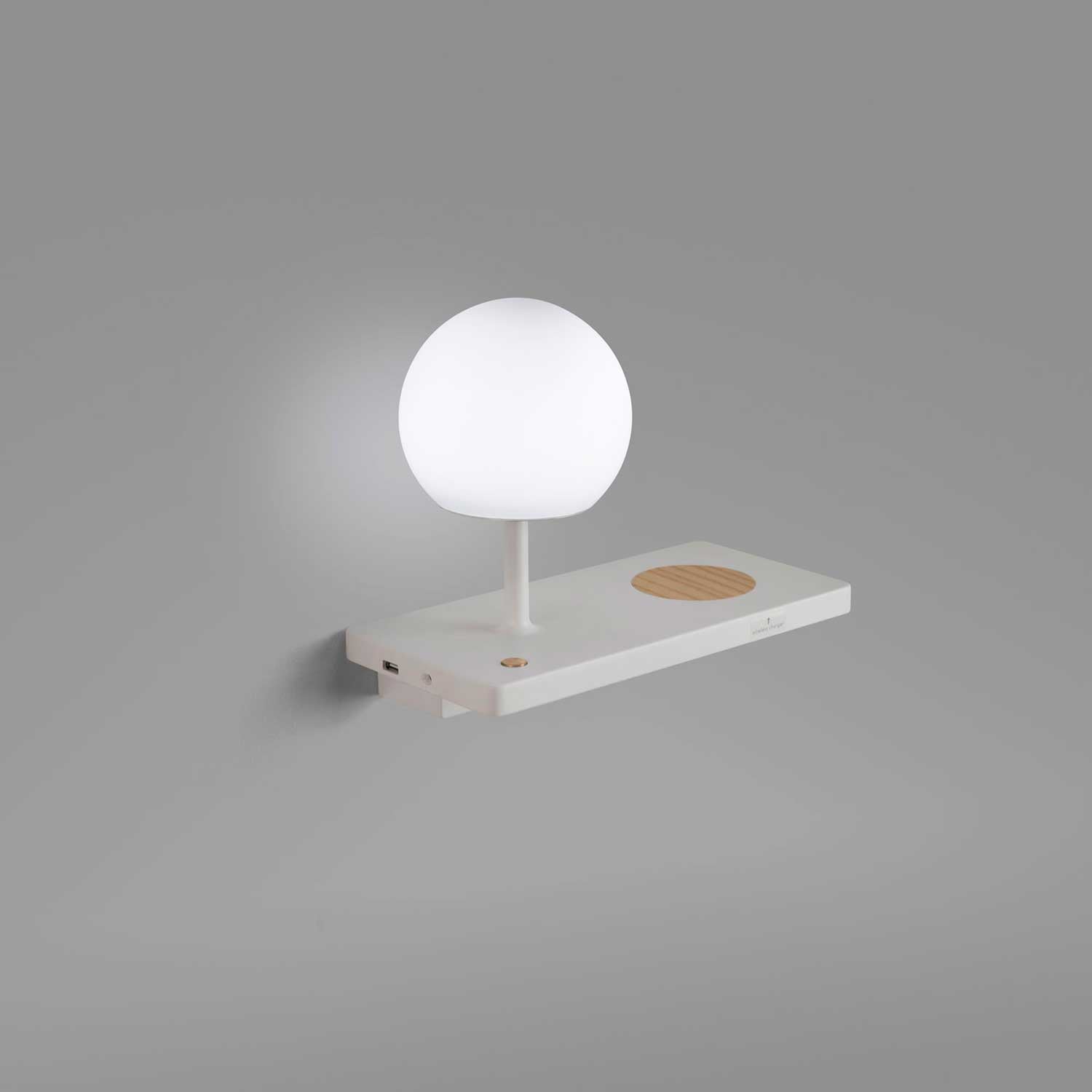 Niko - Applique murale tablette avec port USB pour chambre