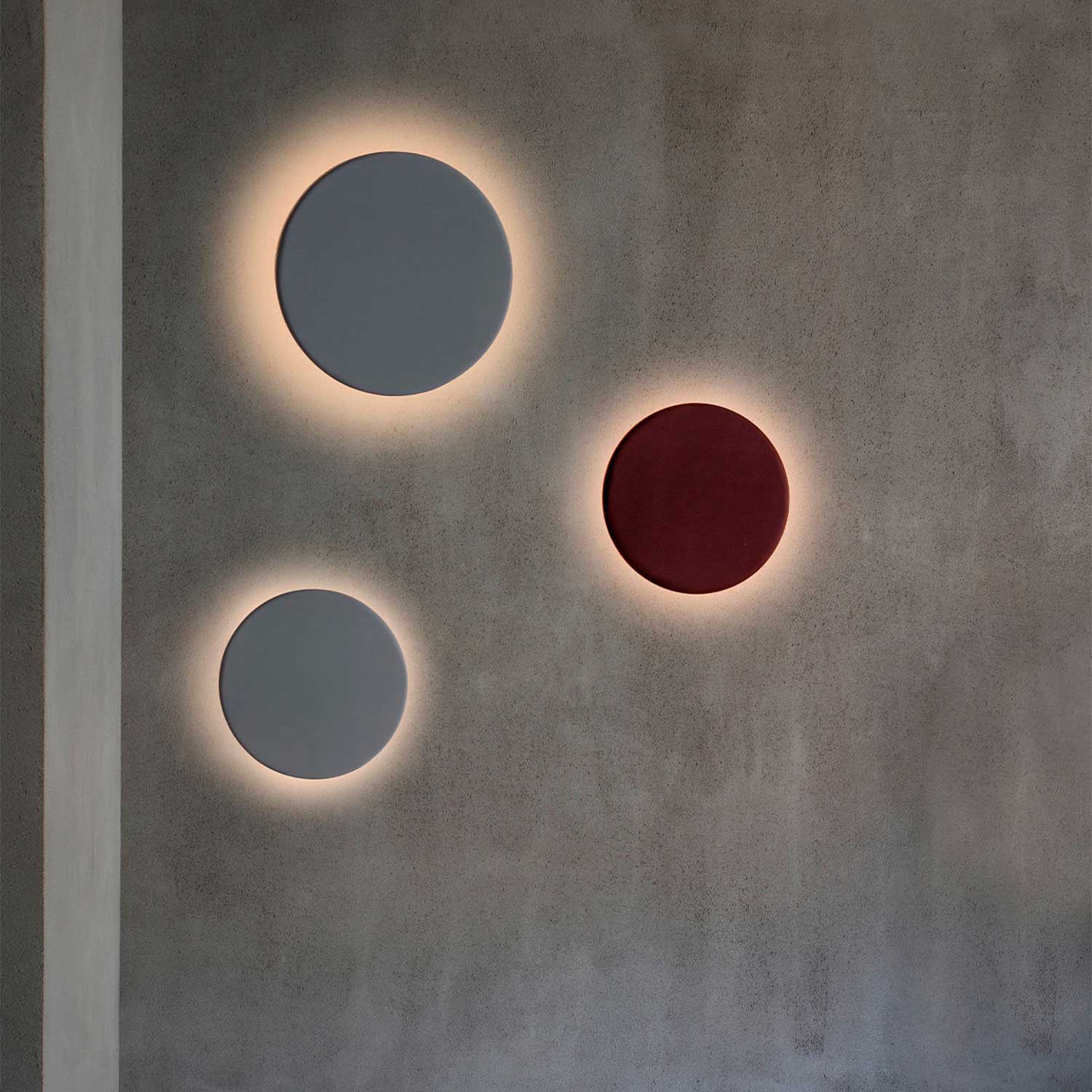 Tou - Runde Wandleuchte für Wohnzimmer im minimalistischen Design