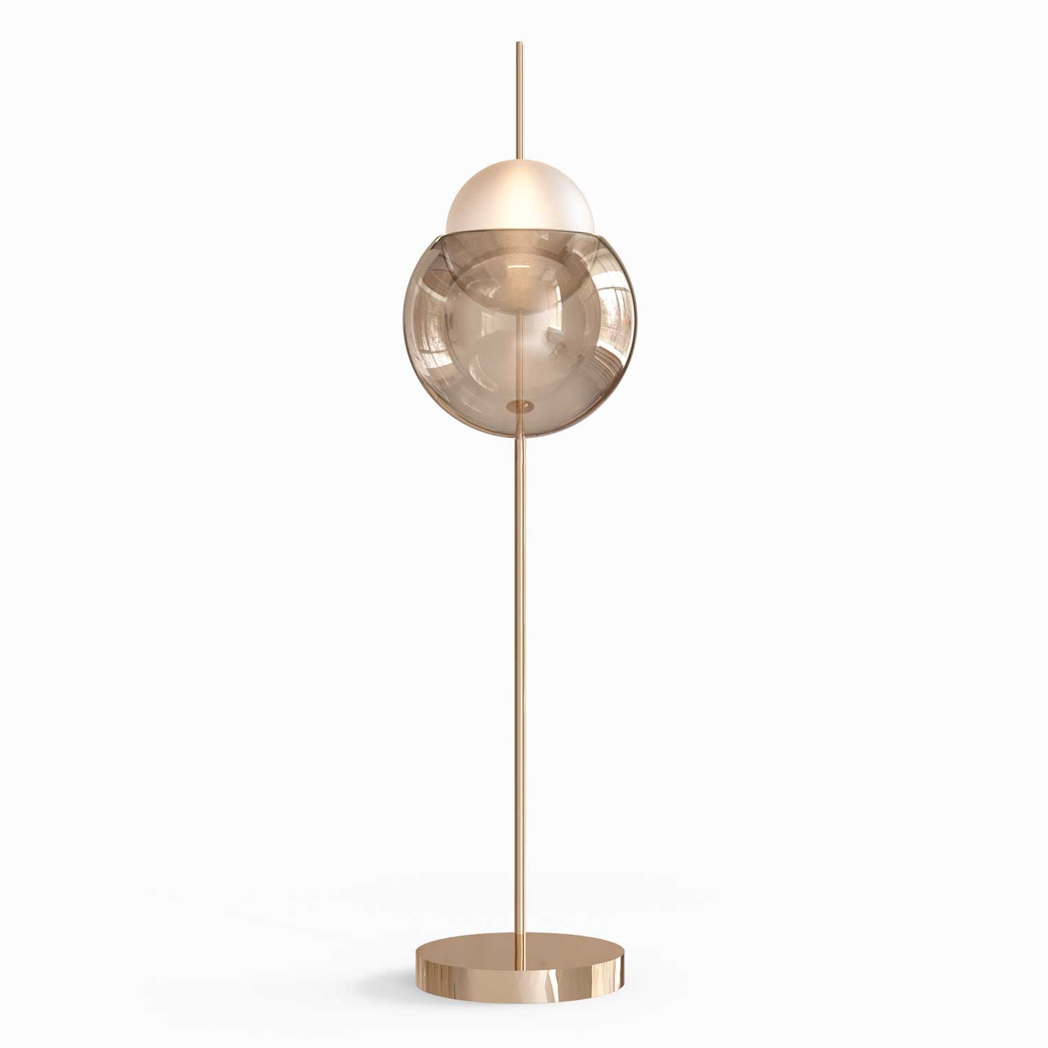 Galileo - Lampadaire LED luxueux sphère en verre design pour salon