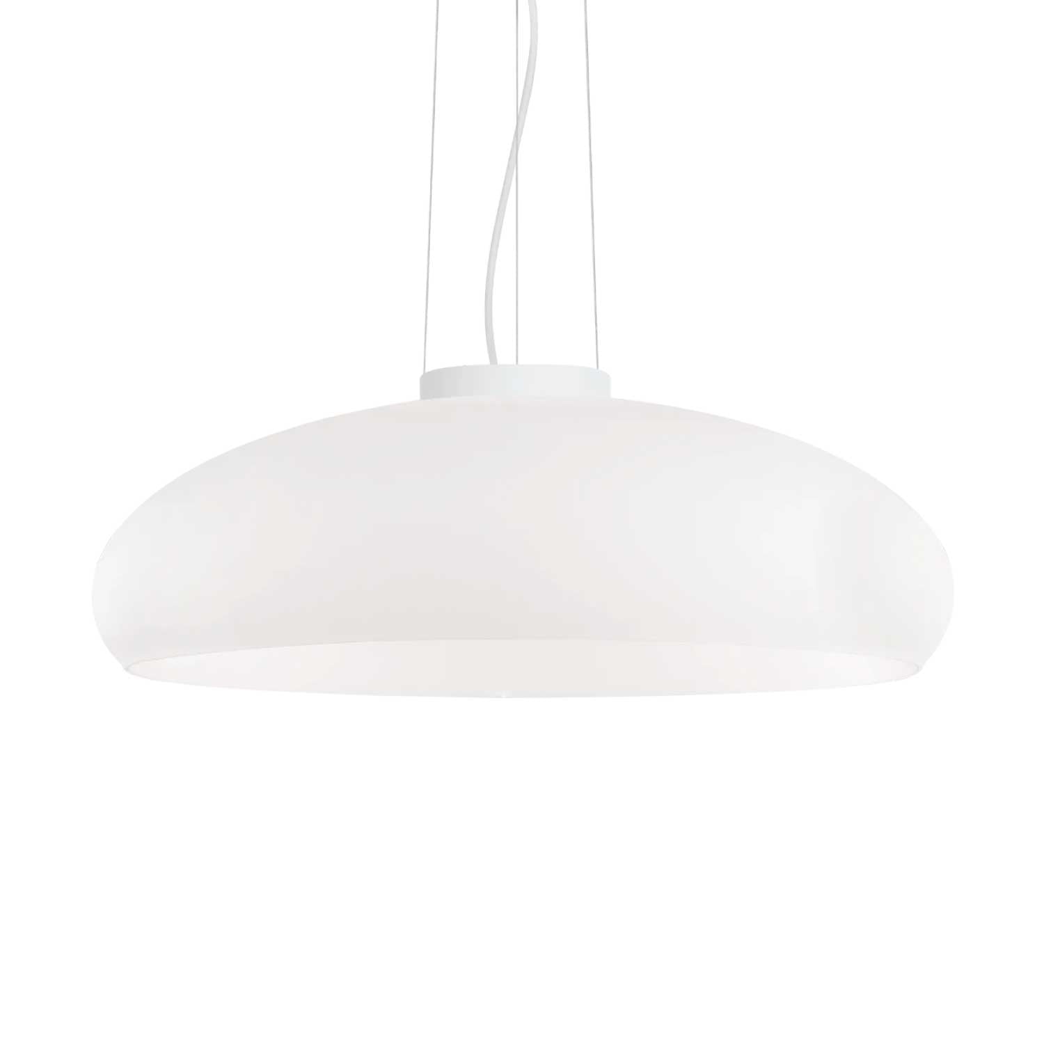 Aria - Suspension dôme en verre blanc opaque design