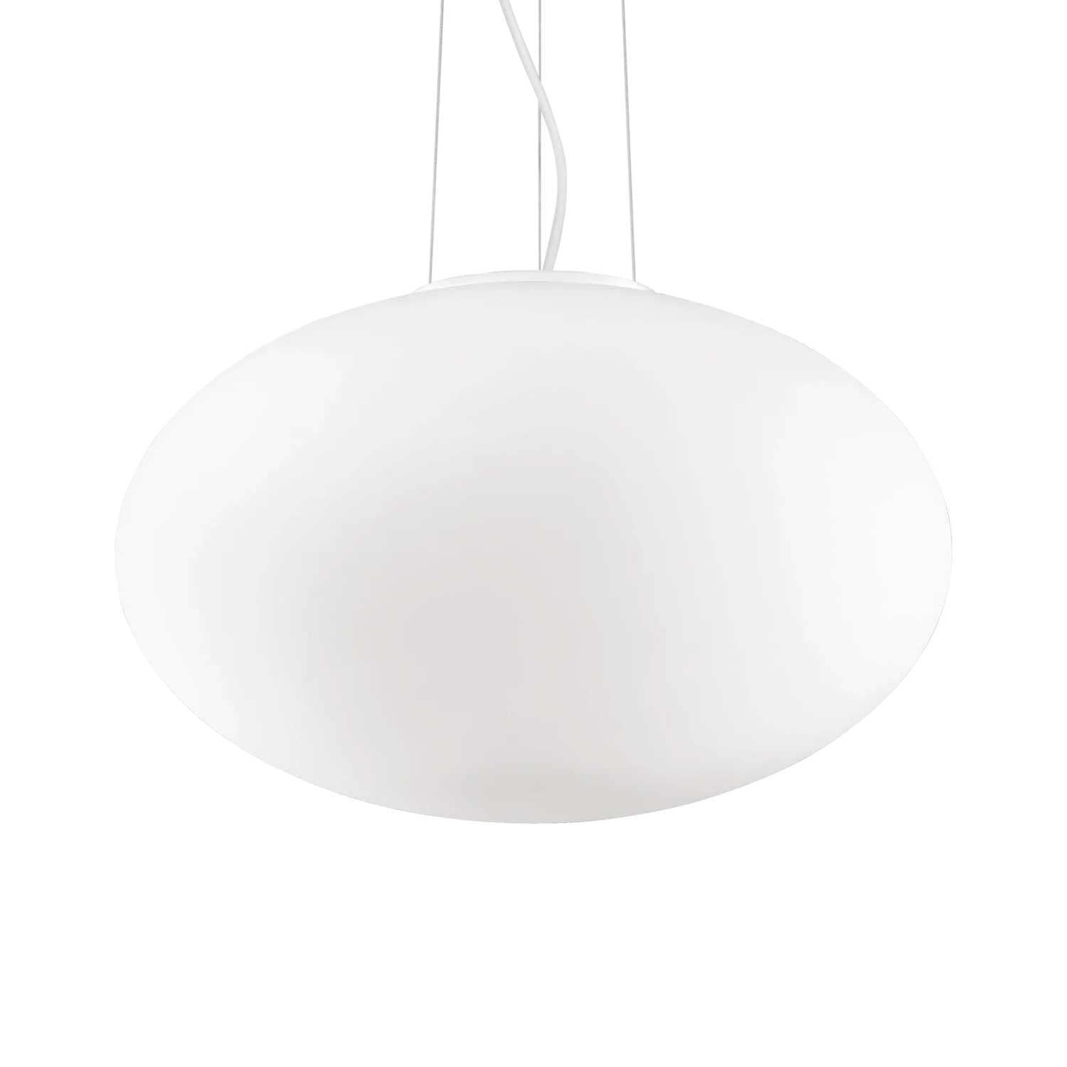 Candy - Suspension boule en verre blanc pour salon