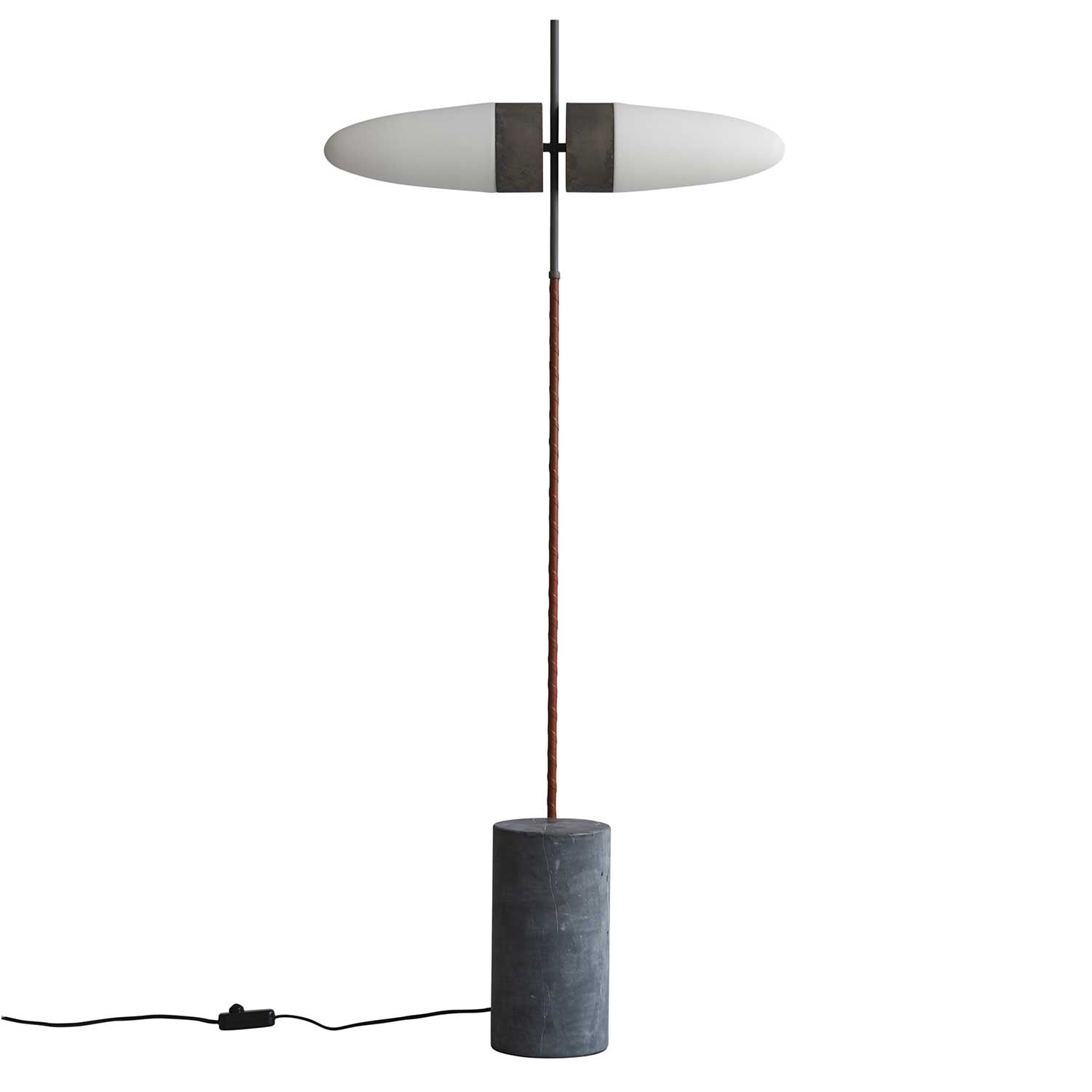 Bull Floor - Lampadaire design en marbre et verre pour salon