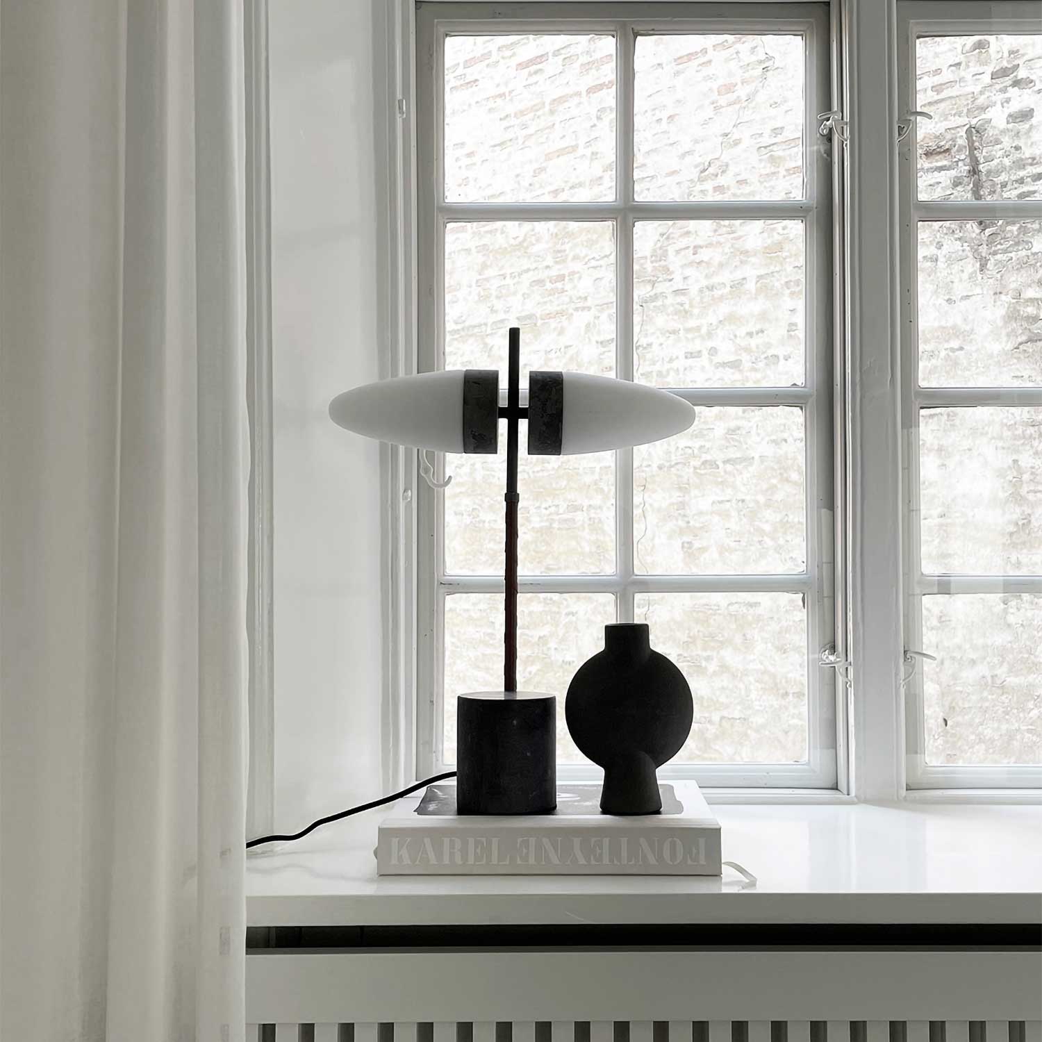 Bull Table - Lampe de table design en marbre et verre pour bureau