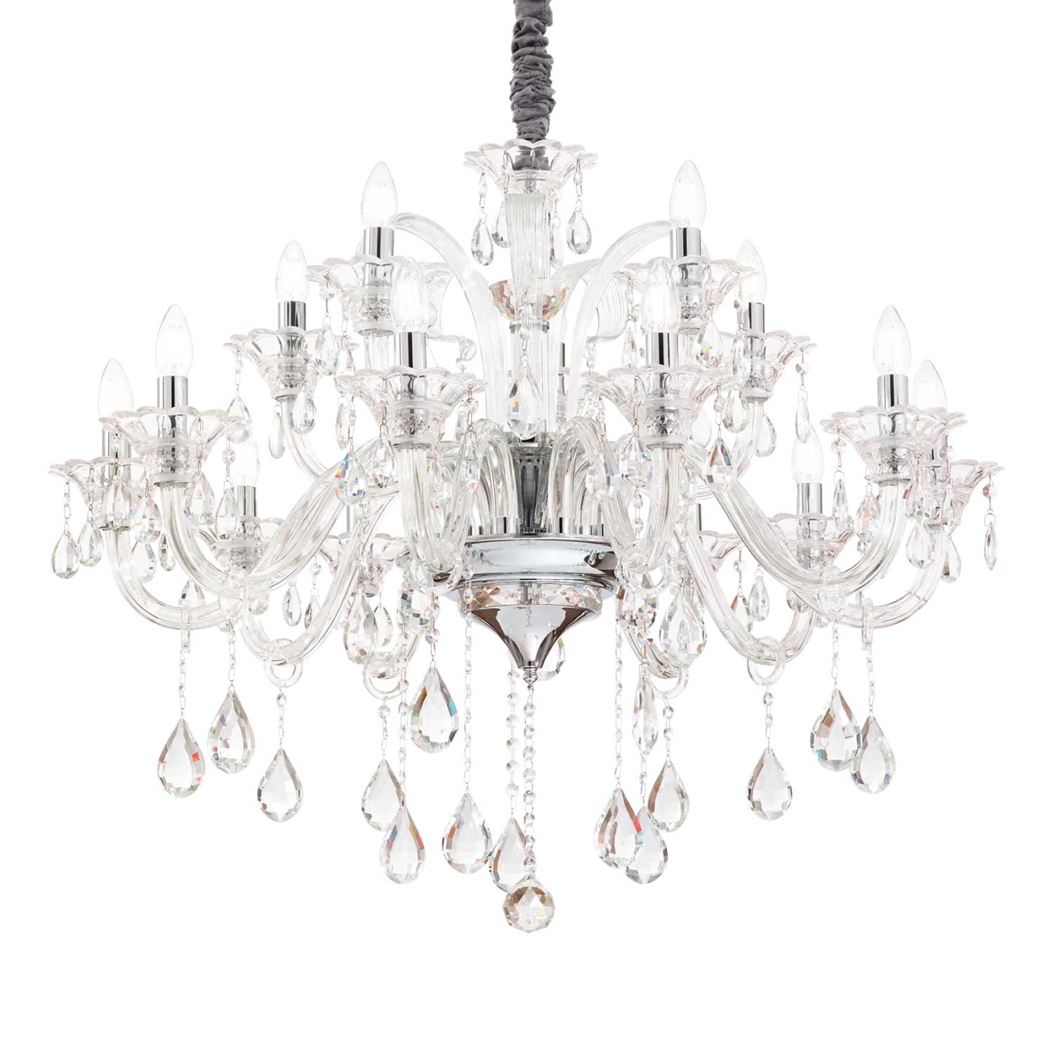 Colossal - Lustre chandelier en verre transparent ou fumé