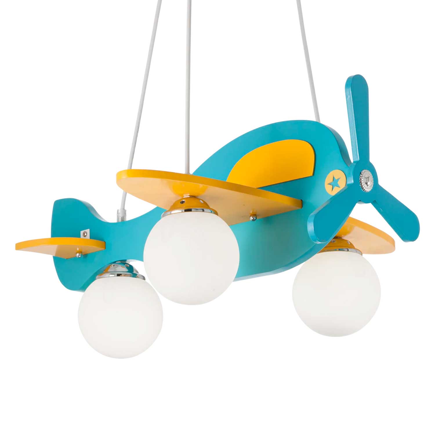 Airplane - Chandelier for children's room, fun airplane pendant light