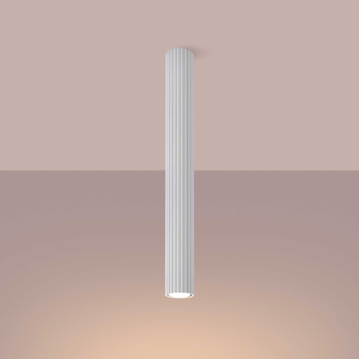 Buna - Fluted aluminum tube ceiling light for modern living room