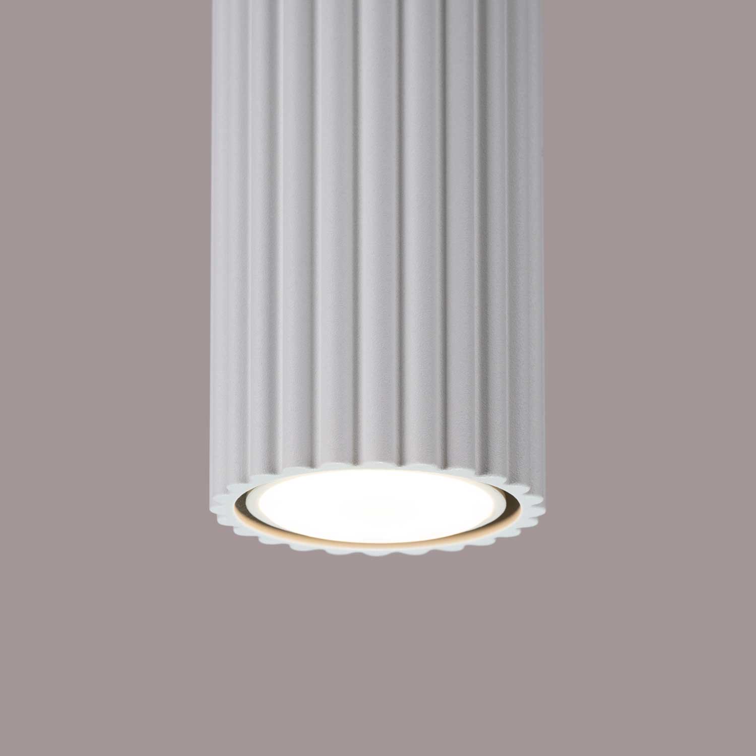 Buna - Fluted aluminum tube ceiling light for modern living room