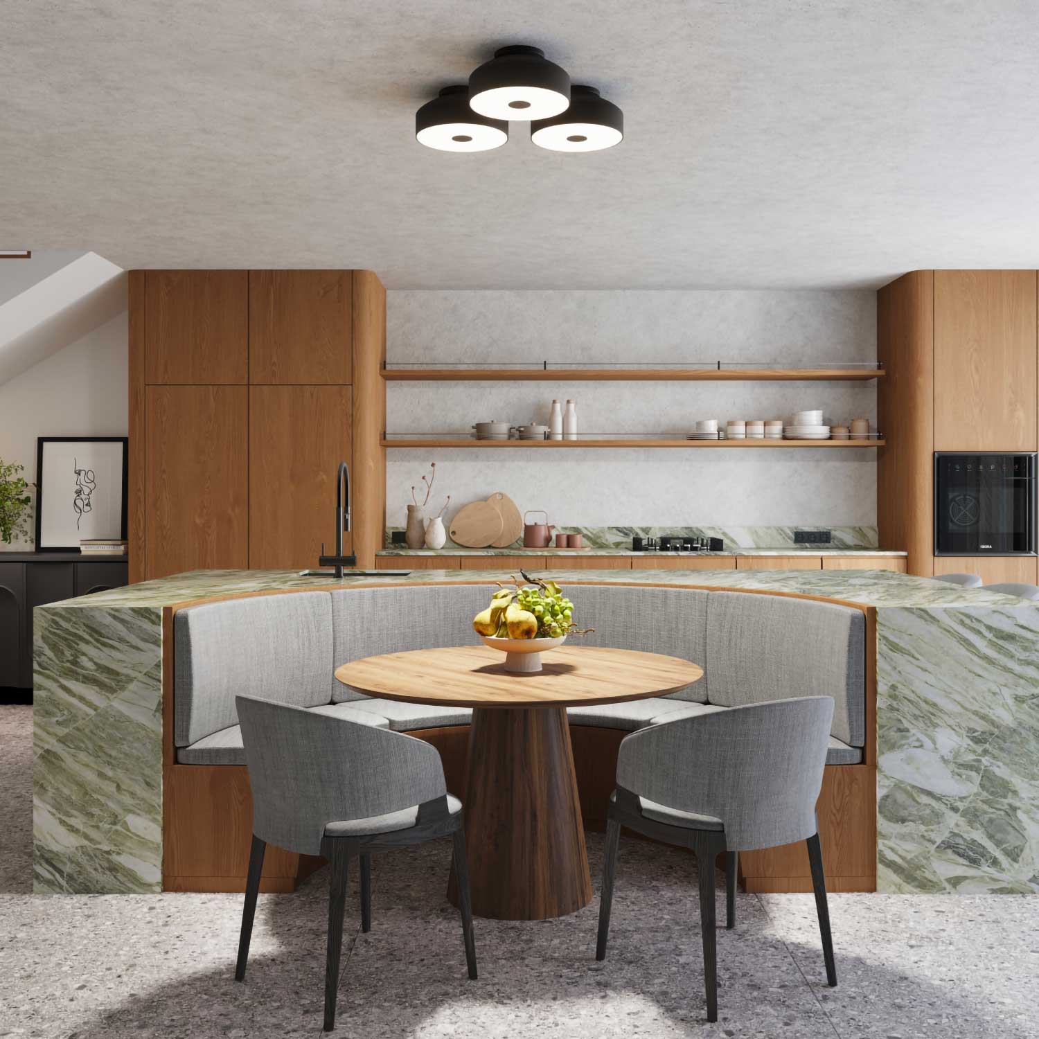 Caph - Runde Deckenleuchte für modernes Esszimmer