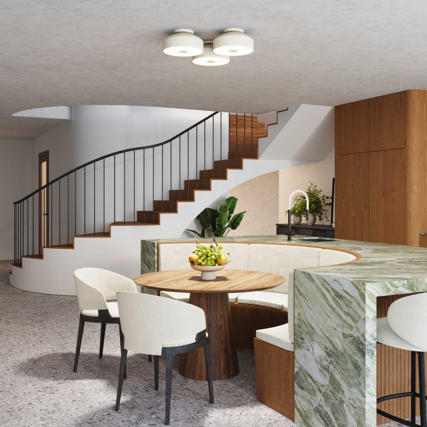 Caph - Runde Deckenleuchte für modernes Esszimmer