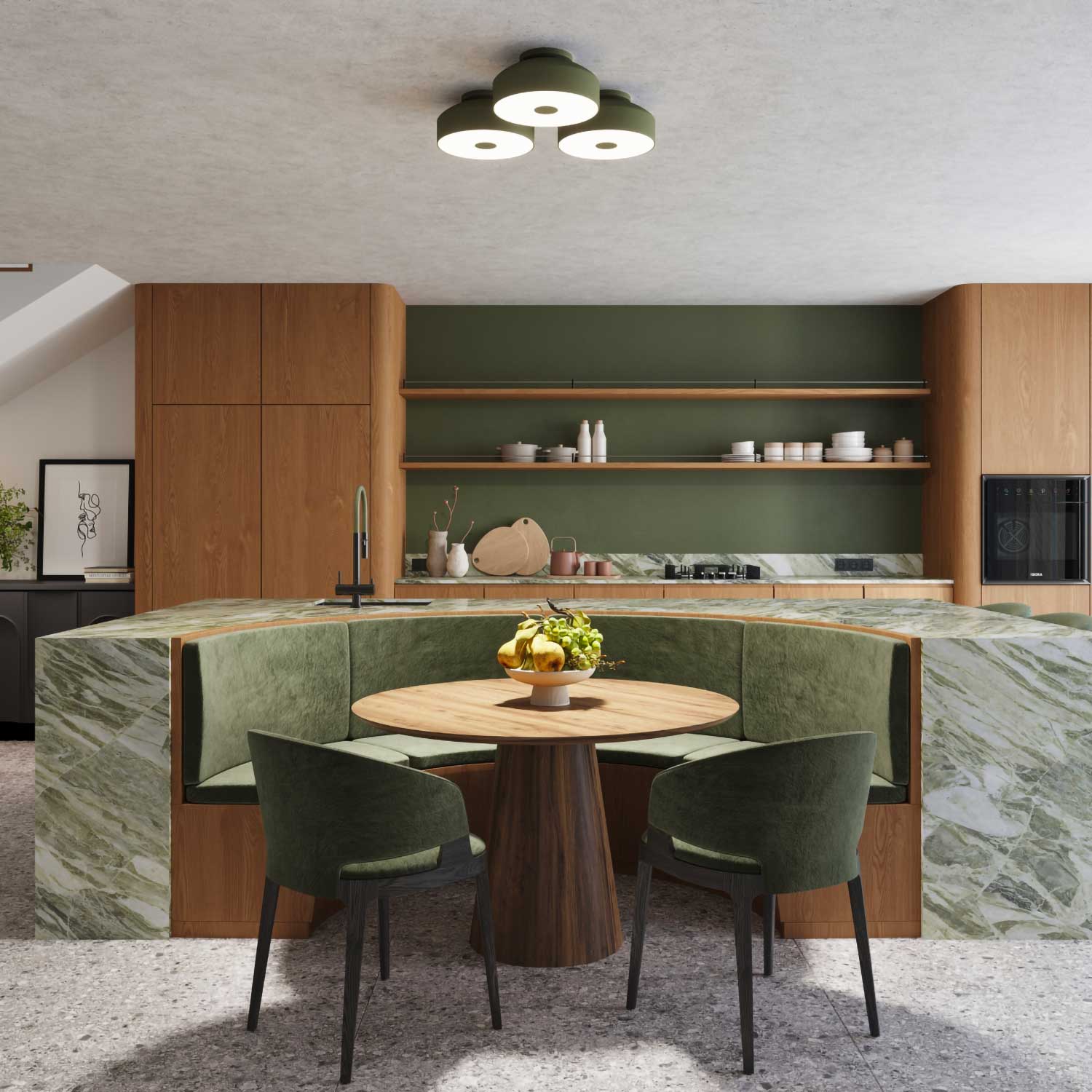 Caph - Plafonnier rond pour salle à manger moderne