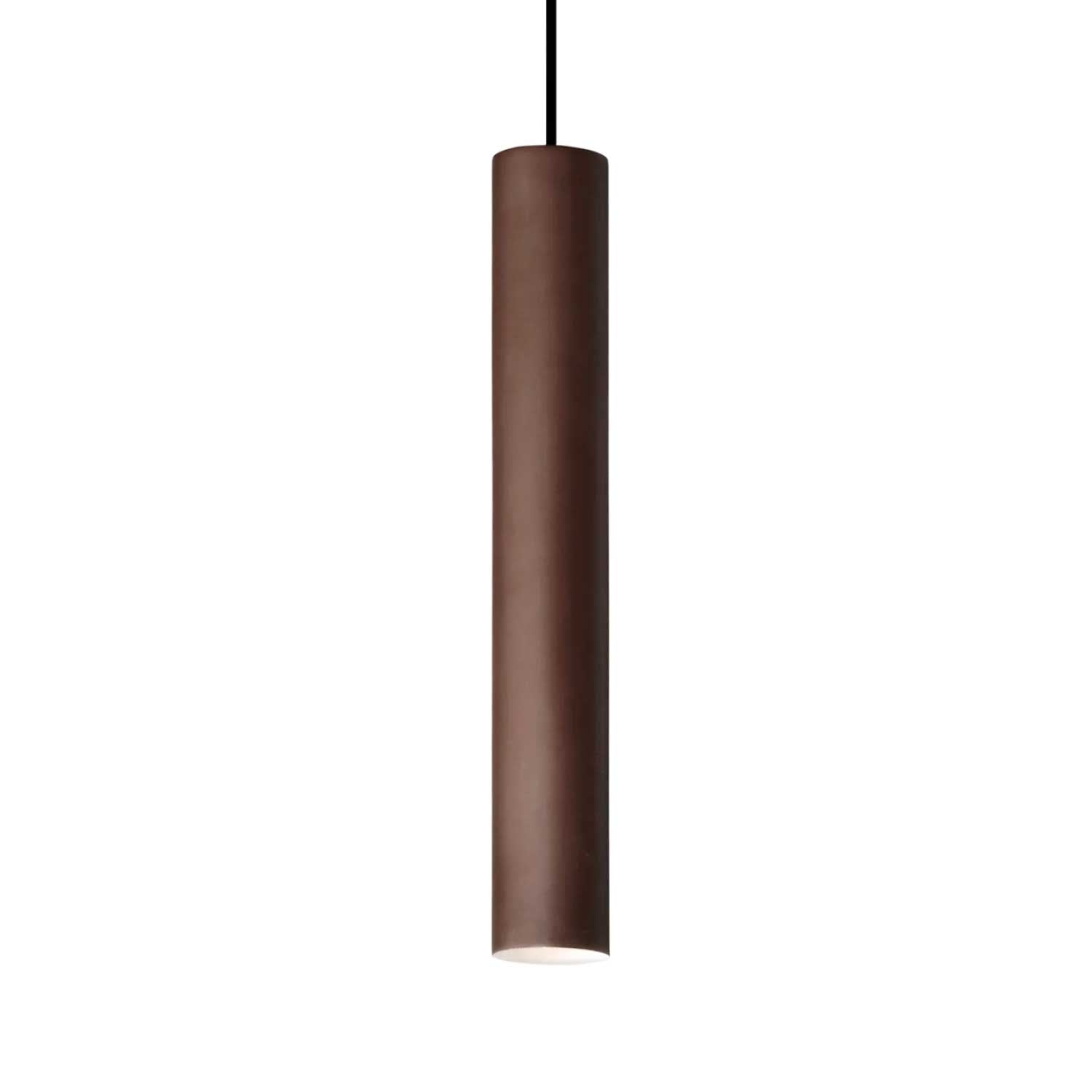 LOOK - Tube pendant light in matt or shiny steel