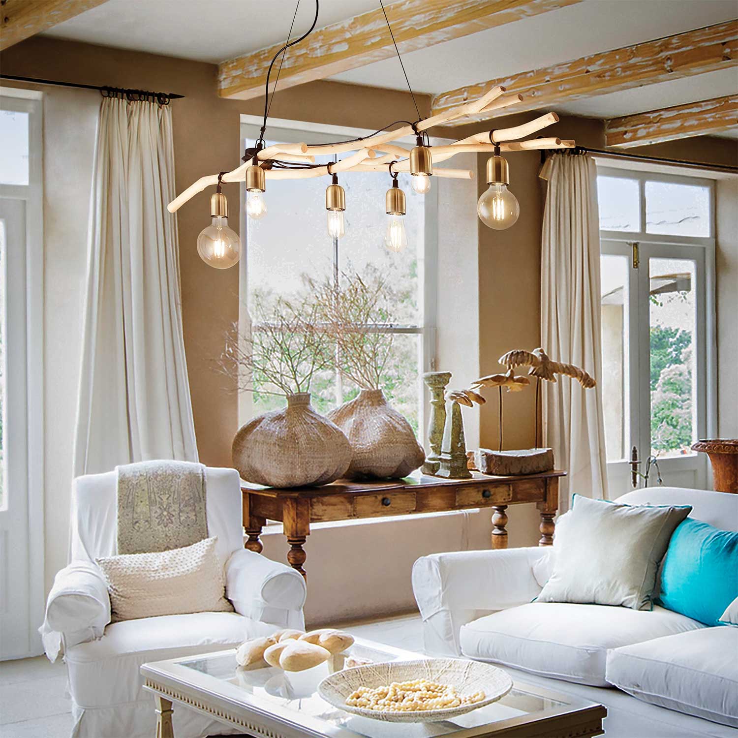 Driftwood - Suspension en bois flotté pour intérieur cosy