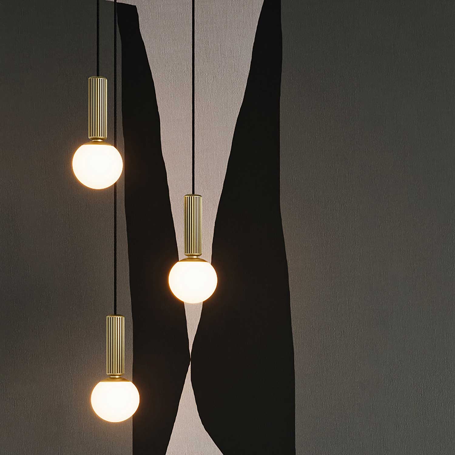 No.2 - Suspension en verre et metal pour cuisine minimaliste