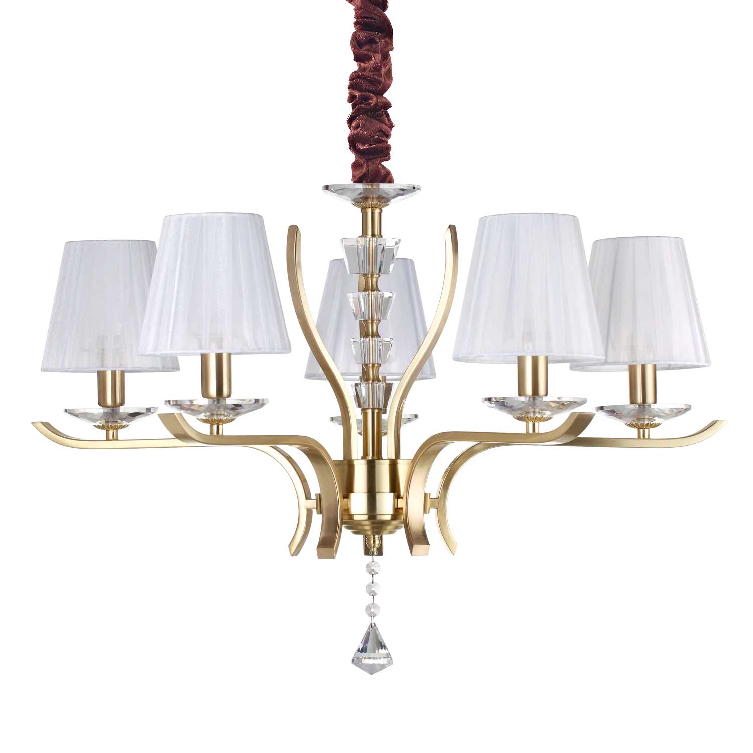 Pegaso - Lustre chandelier en métal avec abat-jour royal
