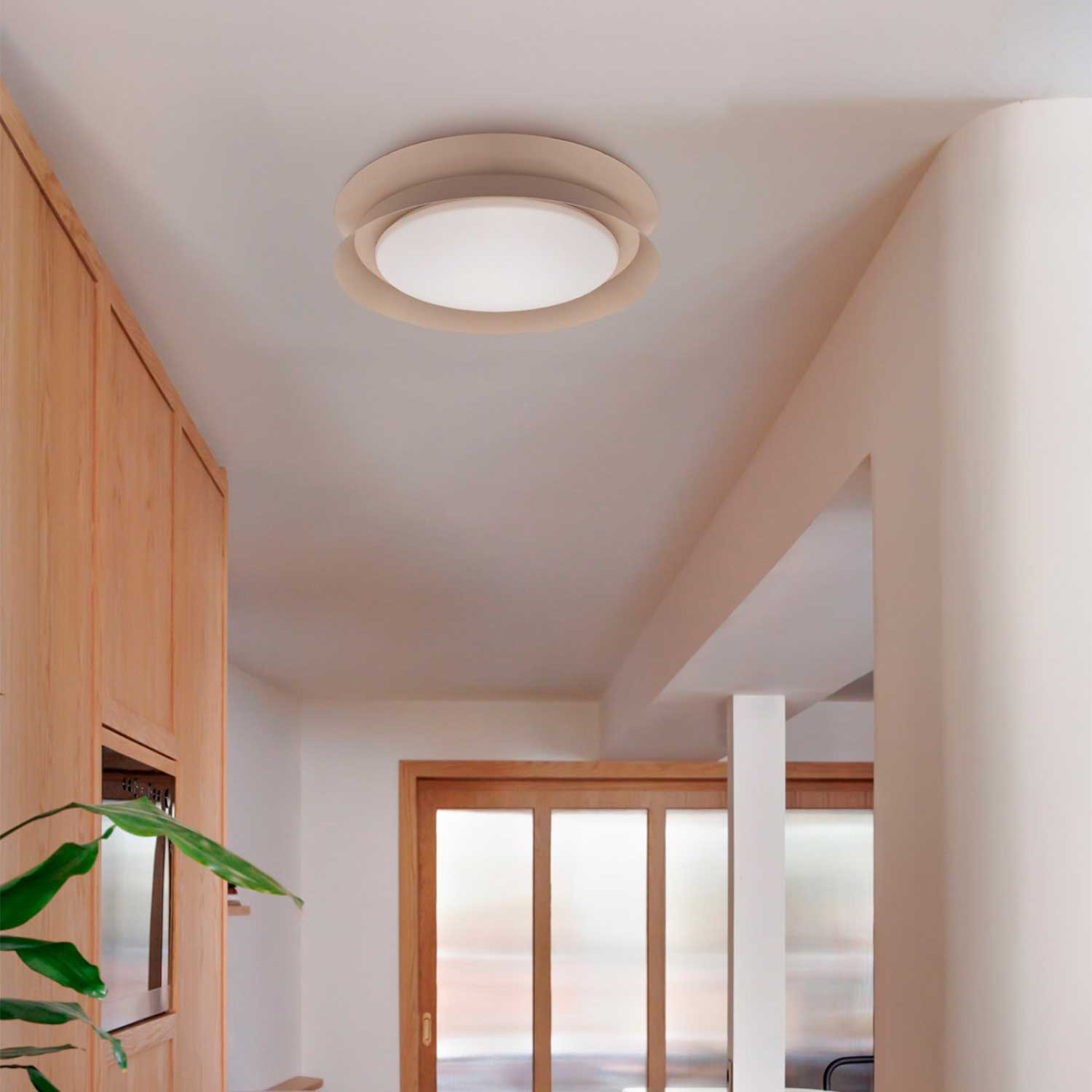 Tender - Plafonnier led rond en acier pour salon moderne