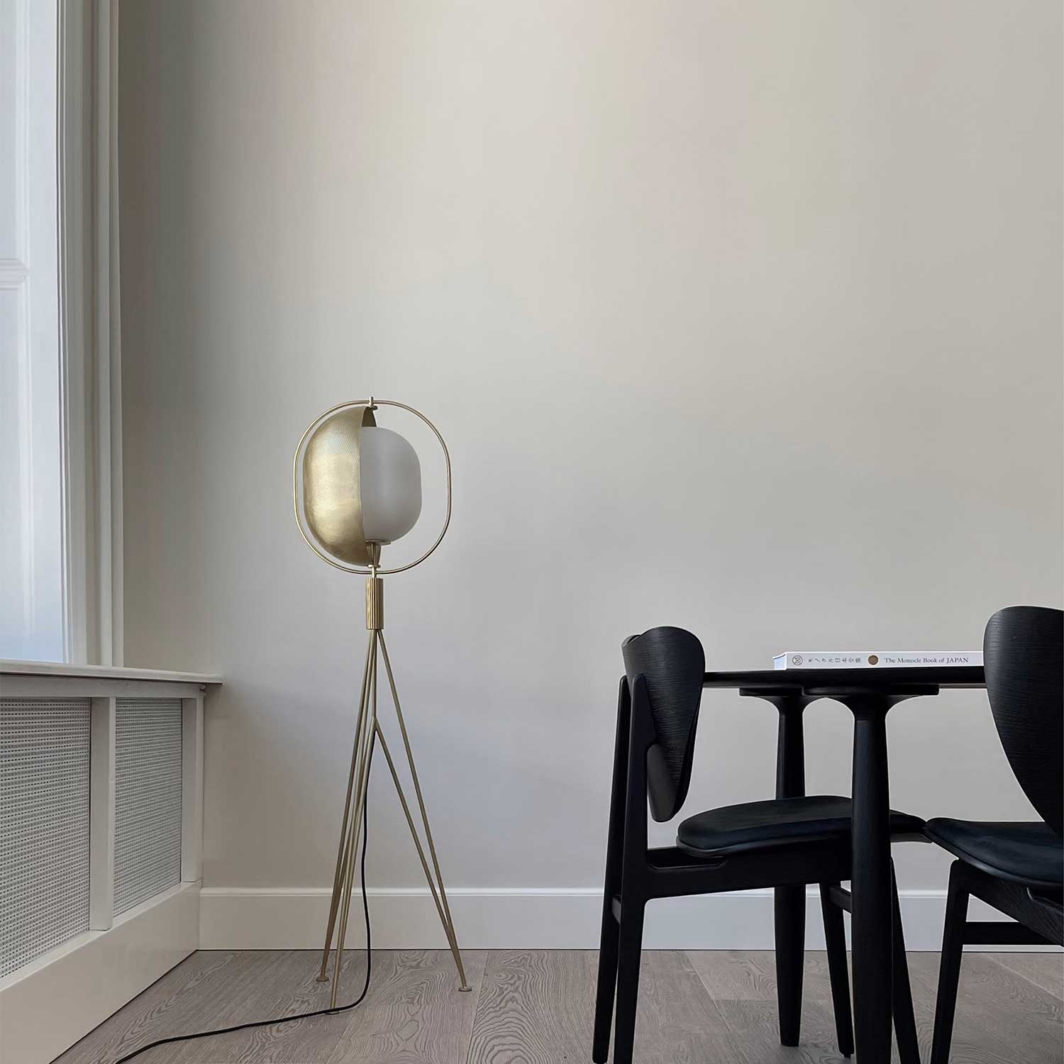 Pearl Floor - Lampadaire métal doré et verre pour salon art déco