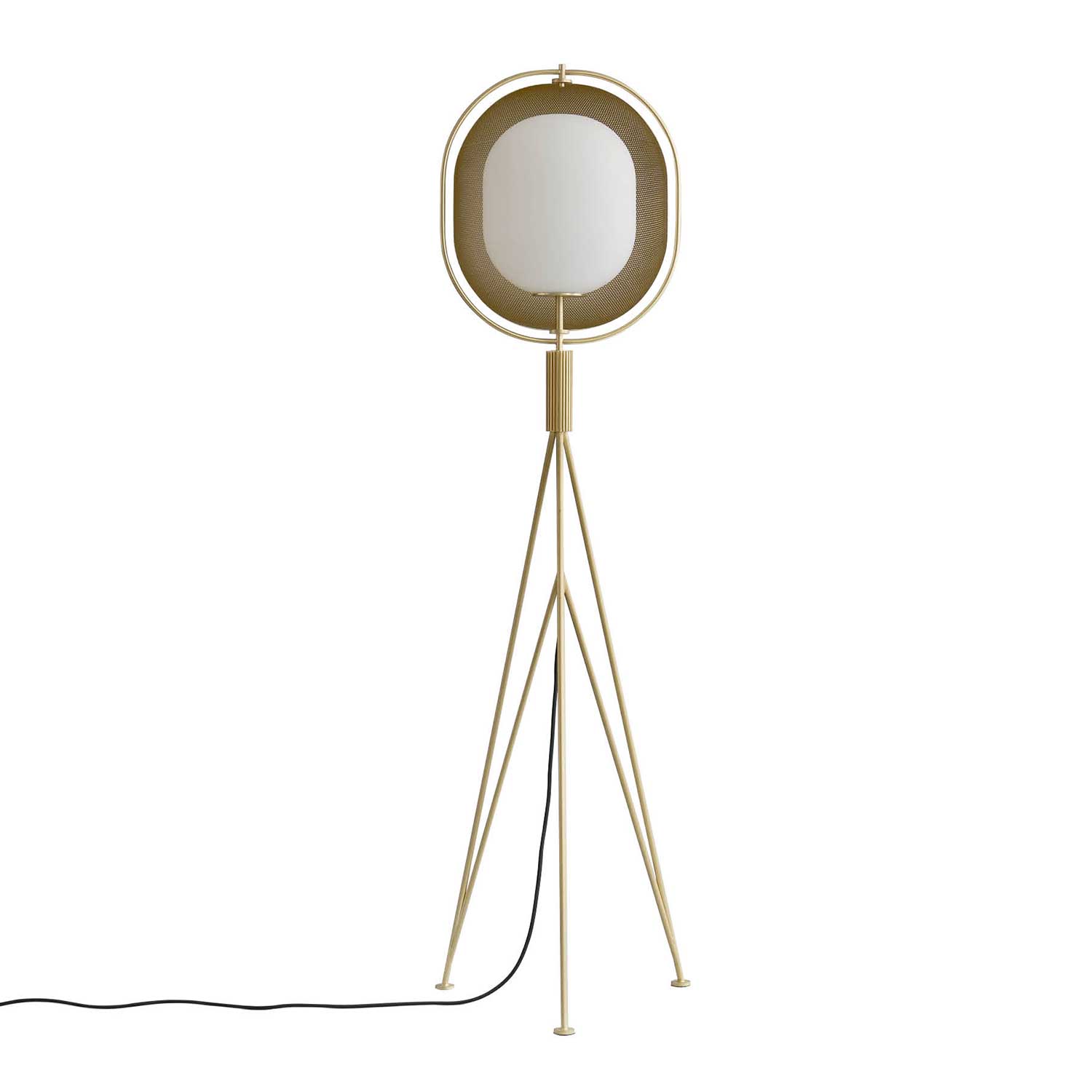 Pearl Floor - Lampadaire métal doré et verre pour salon art déco