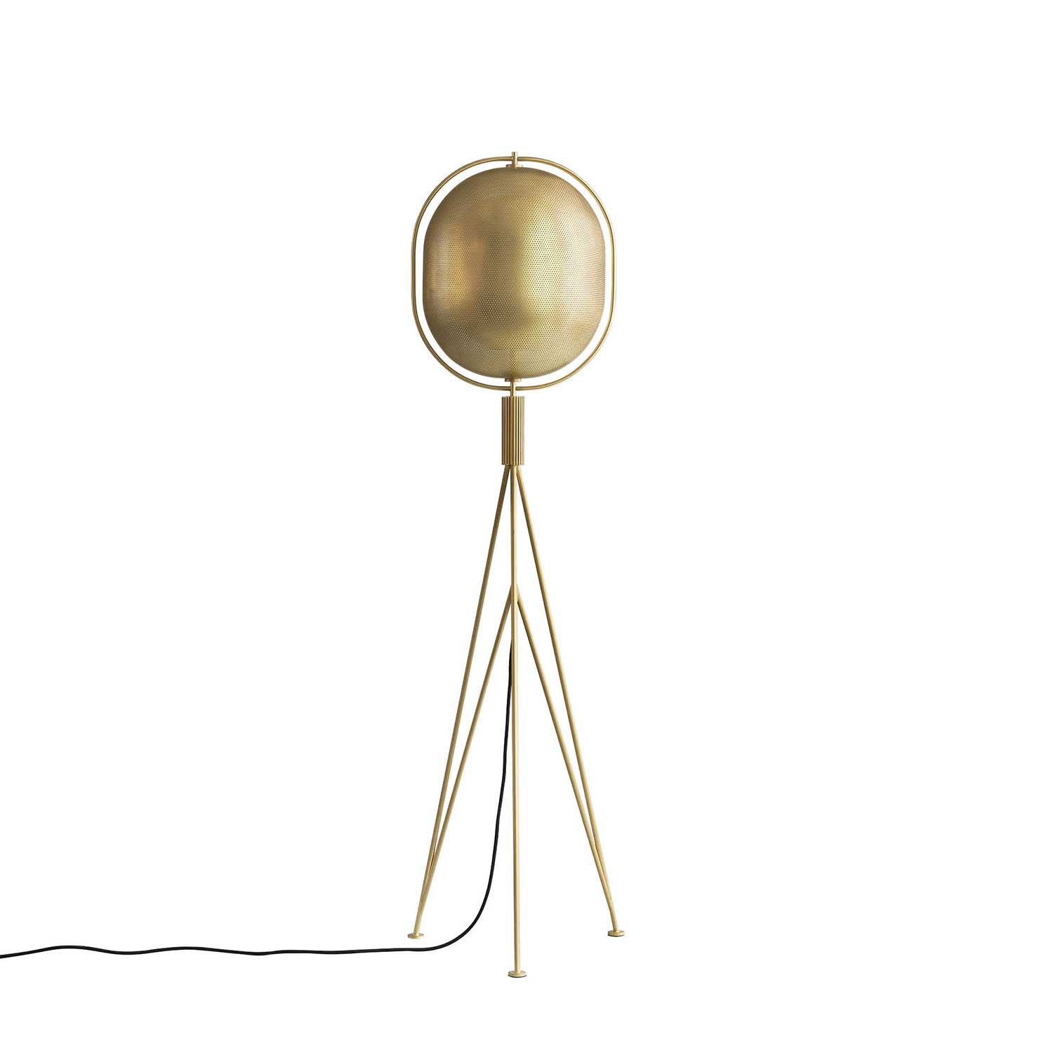 Pearl Floor - Lampadaire métal doré et verre pour salon art déco