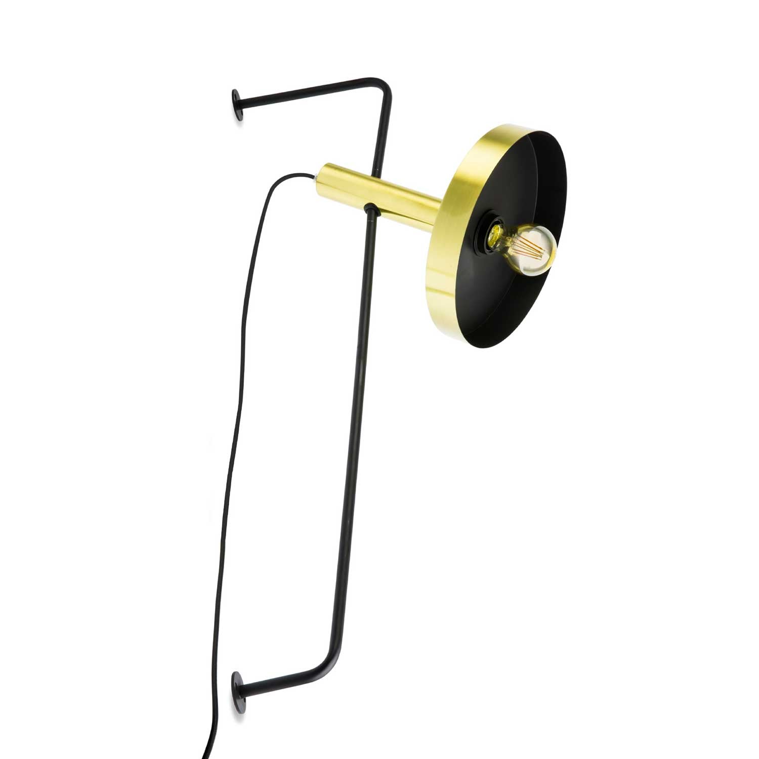 Whizz - Wandleuchte aus vergoldetem Stahl im Art-Déco-Design