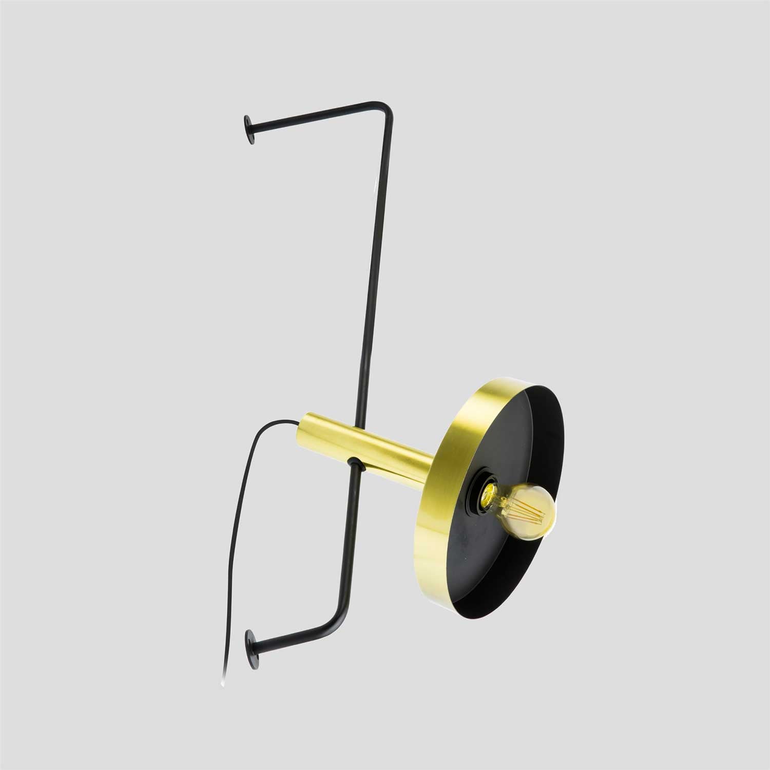 Whizz - Wandleuchte aus vergoldetem Stahl im Art-Déco-Design