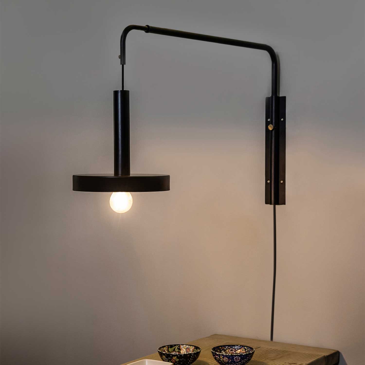 Whizz - Aplique de pared telescópico salón diseño art déco