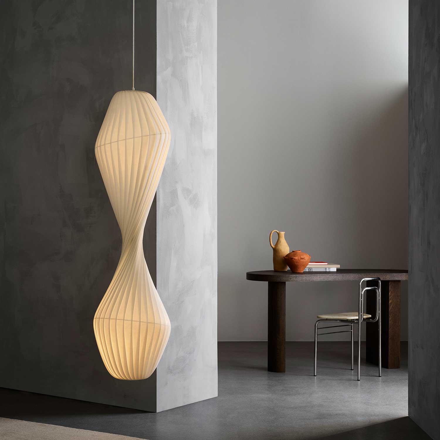 TR32 - Gedrehte Hängeleuchte aus Design-Papierlamellen