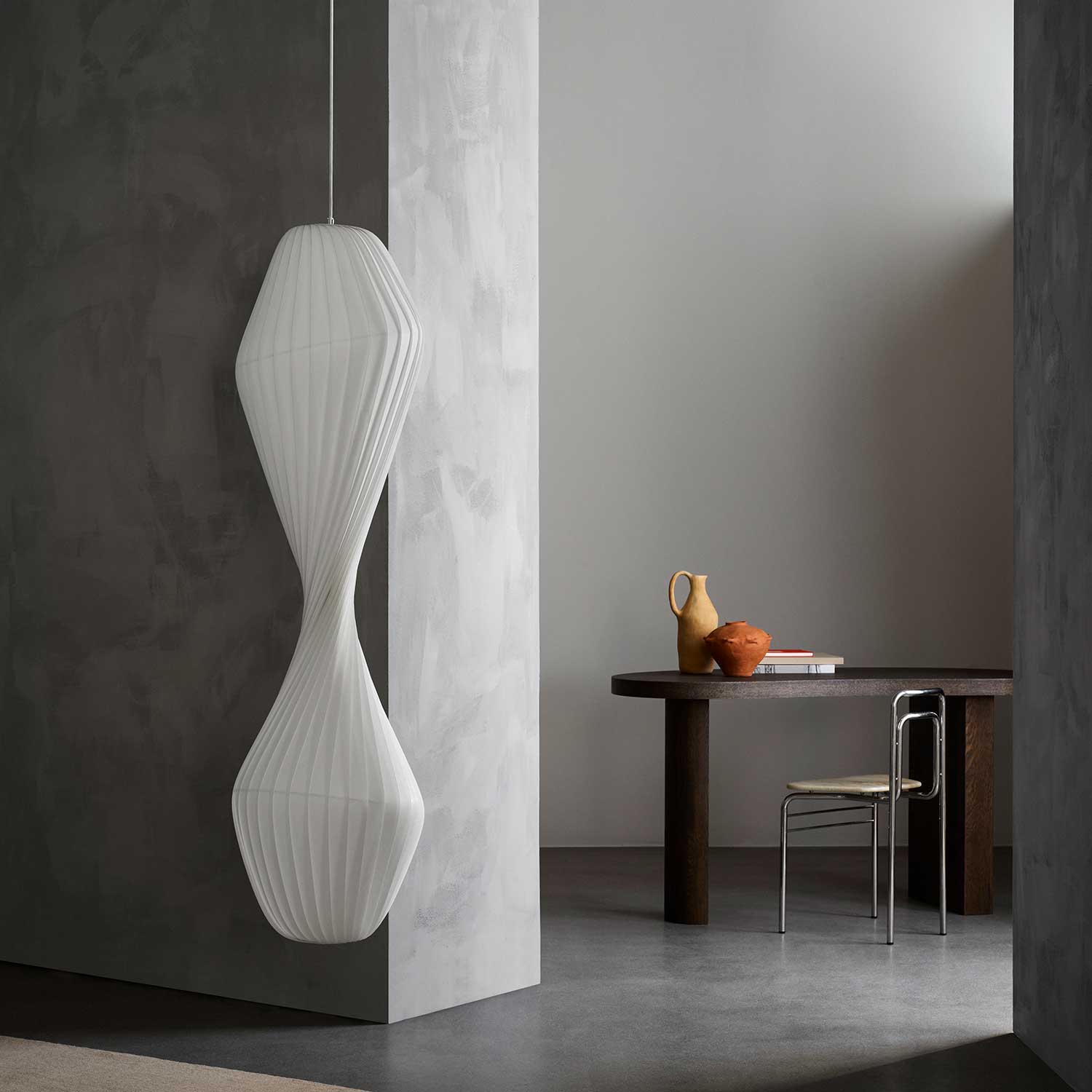 TR32 - Gedrehte Hängeleuchte aus Design-Papierlamellen