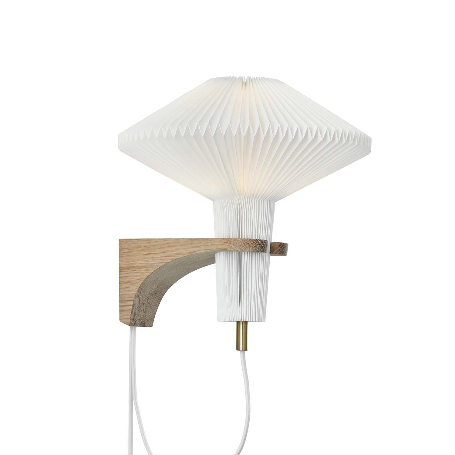 CLASSIC 204 - Wall light in wood and handmade pleated paper