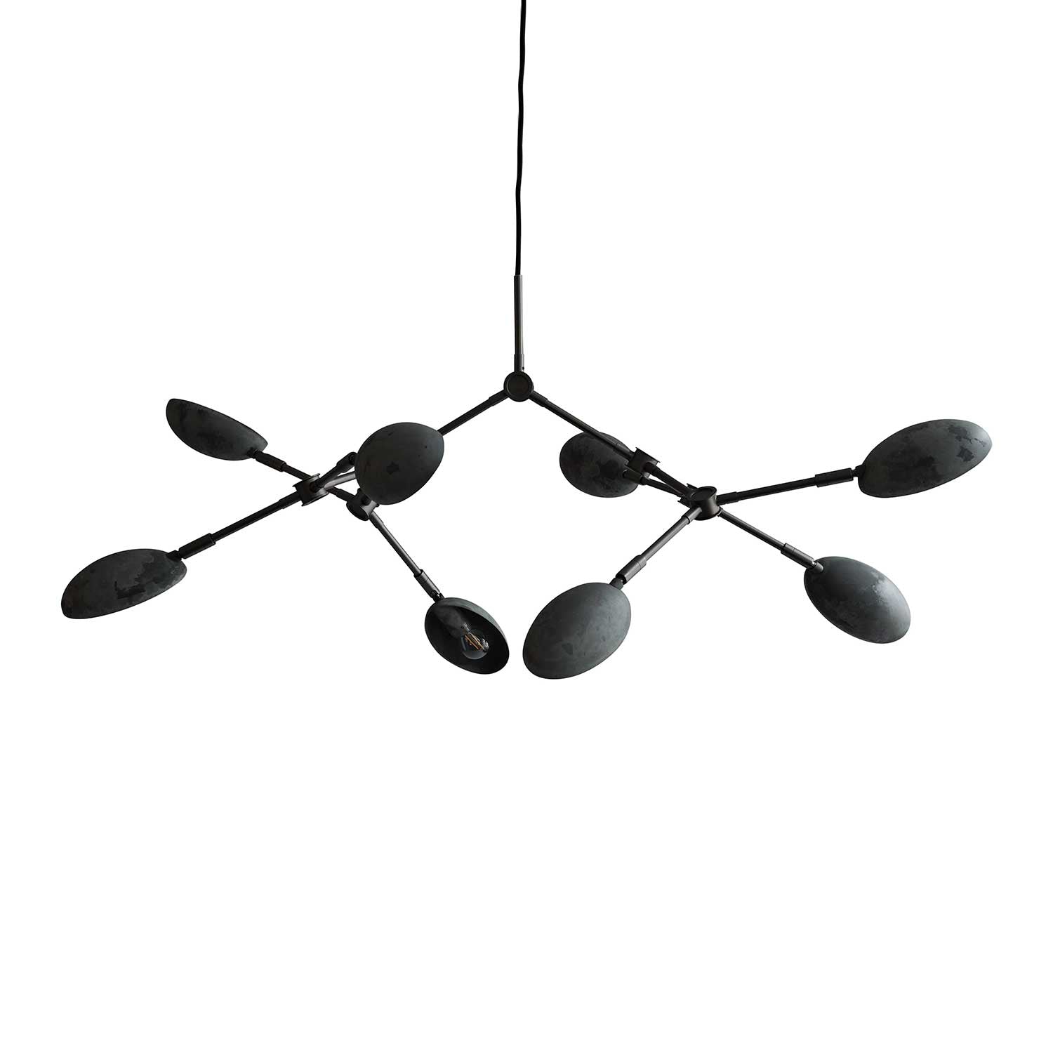Lámpara de araña Drop - Lámpara colgante de diseño en acero para salón vintage chic