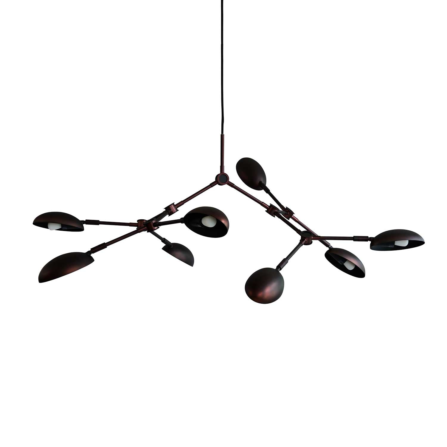 Lámpara de araña Drop - Lámpara colgante de diseño en acero para salón vintage chic